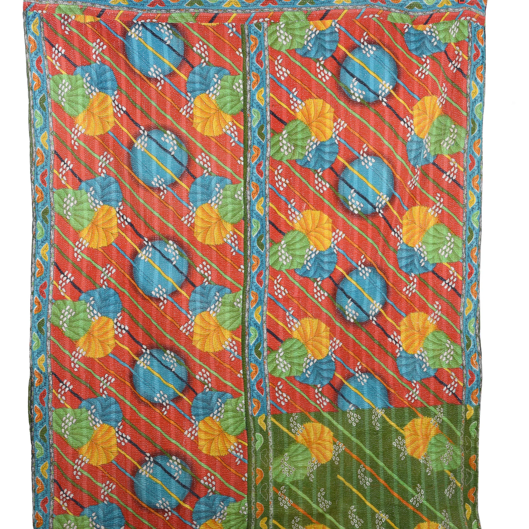 Vintage Bengali Kantha Throw - King Size - Image 3