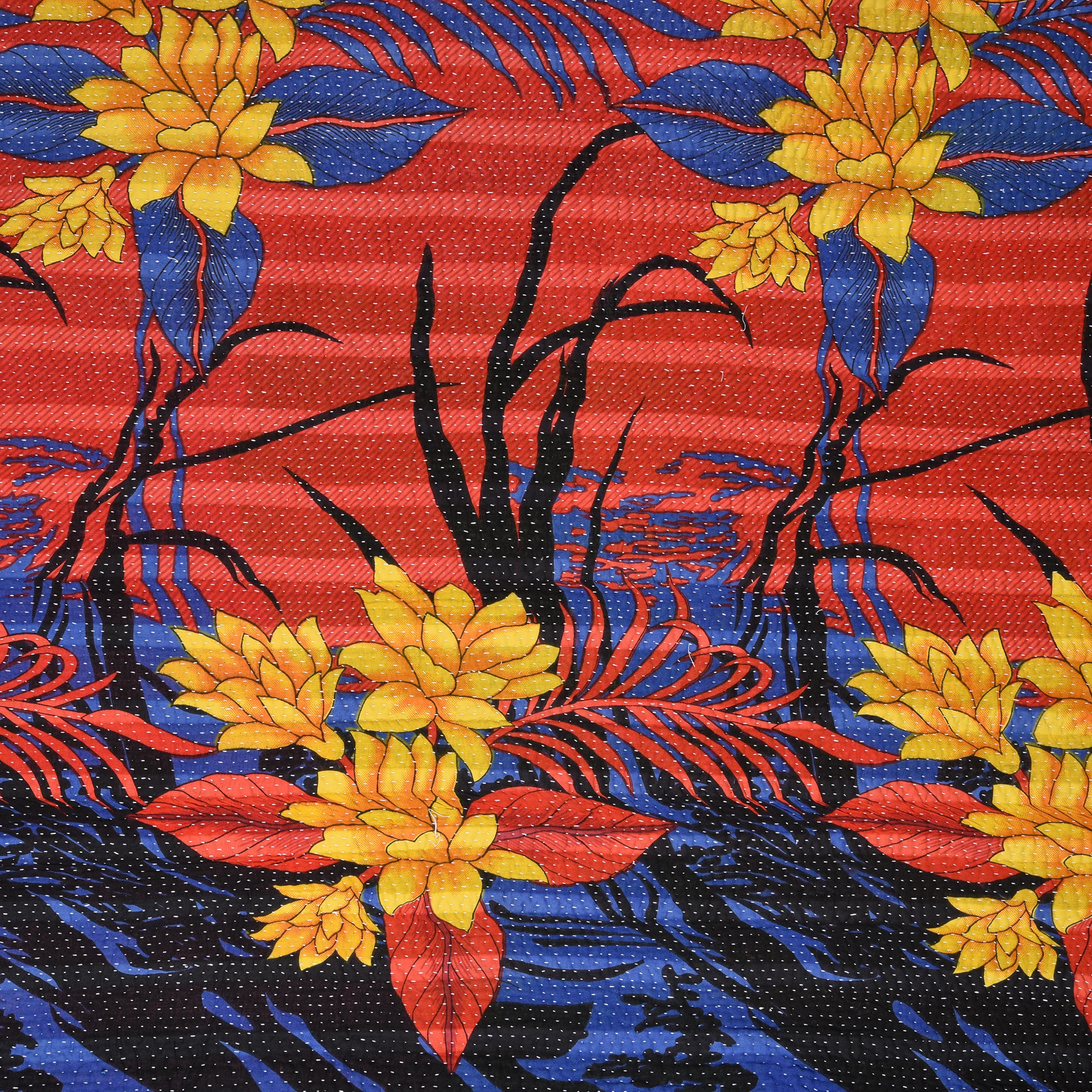 Vintage Bengali Kantha Throw - King Size - Image 5