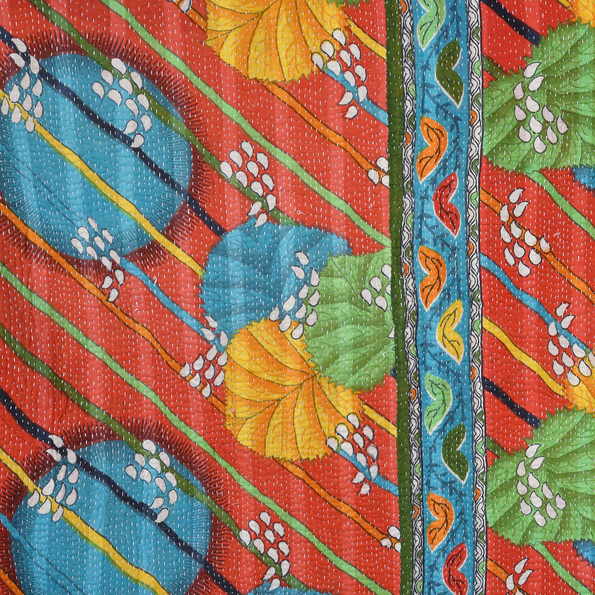 Vintage Bengali Kantha Throw - King Size - Image 6