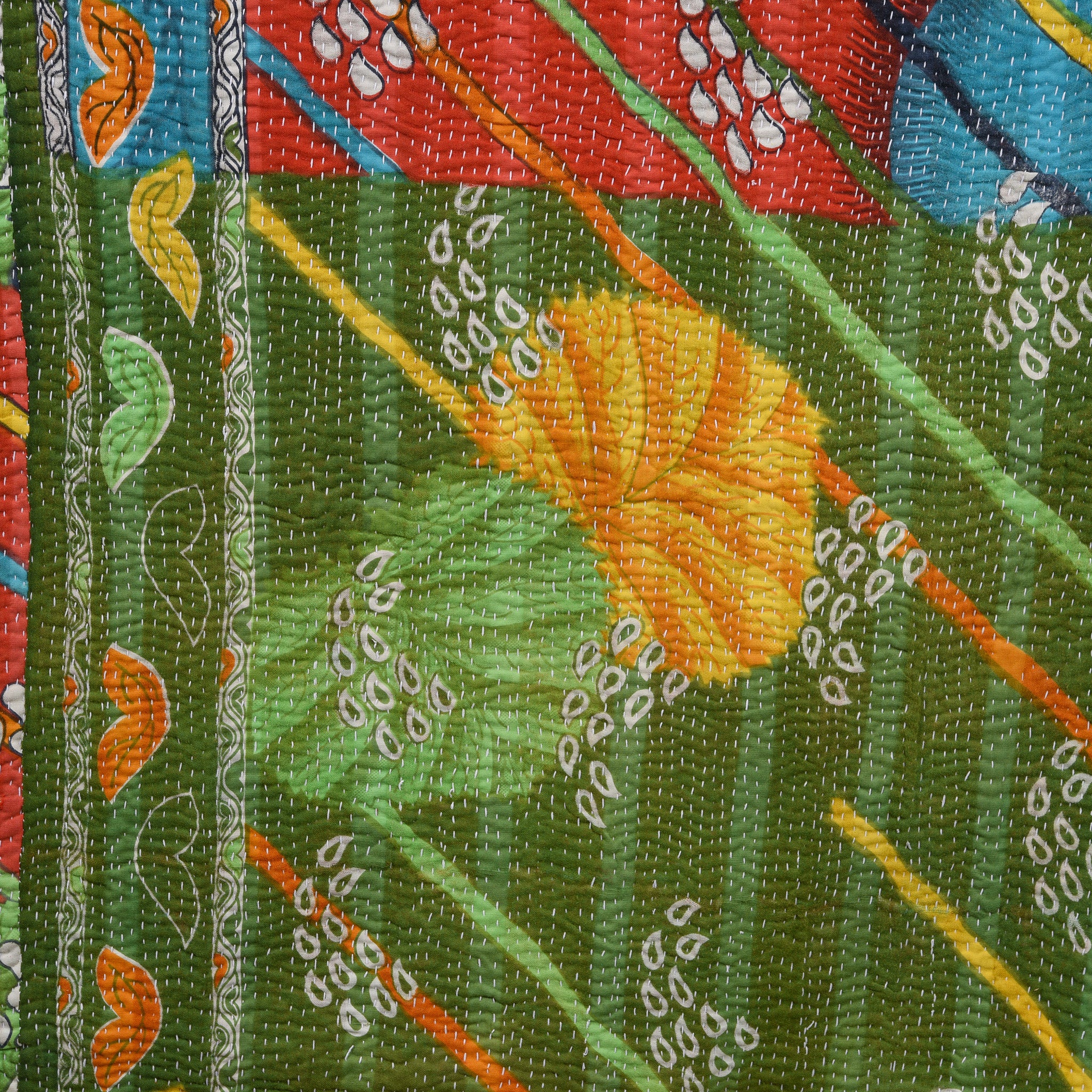 Vintage Bengali Kantha Throw - King Size - Image 8