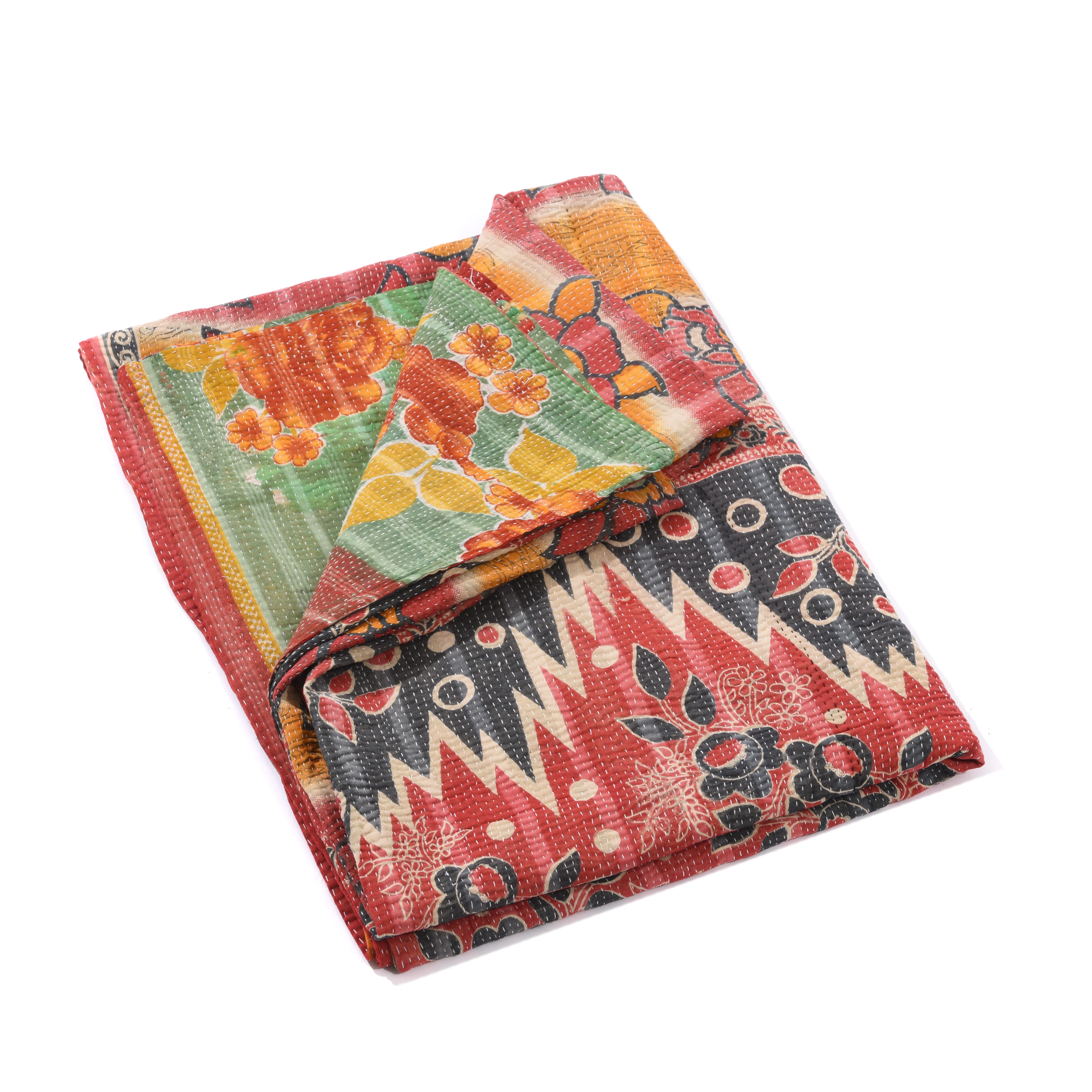 Vintage Bengali Kantha Throw - King Size