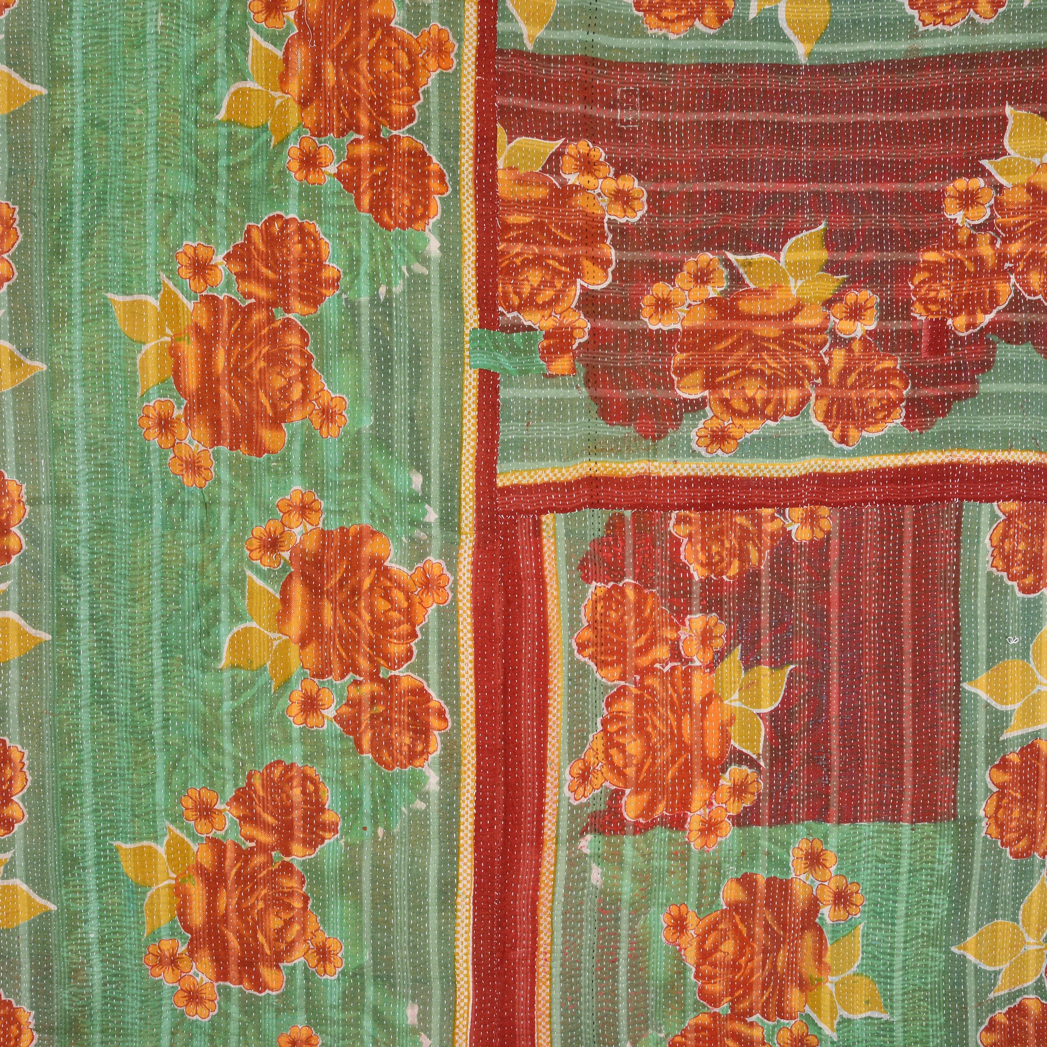 Vintage Bengali Kantha Throw - King Size - Image 6
