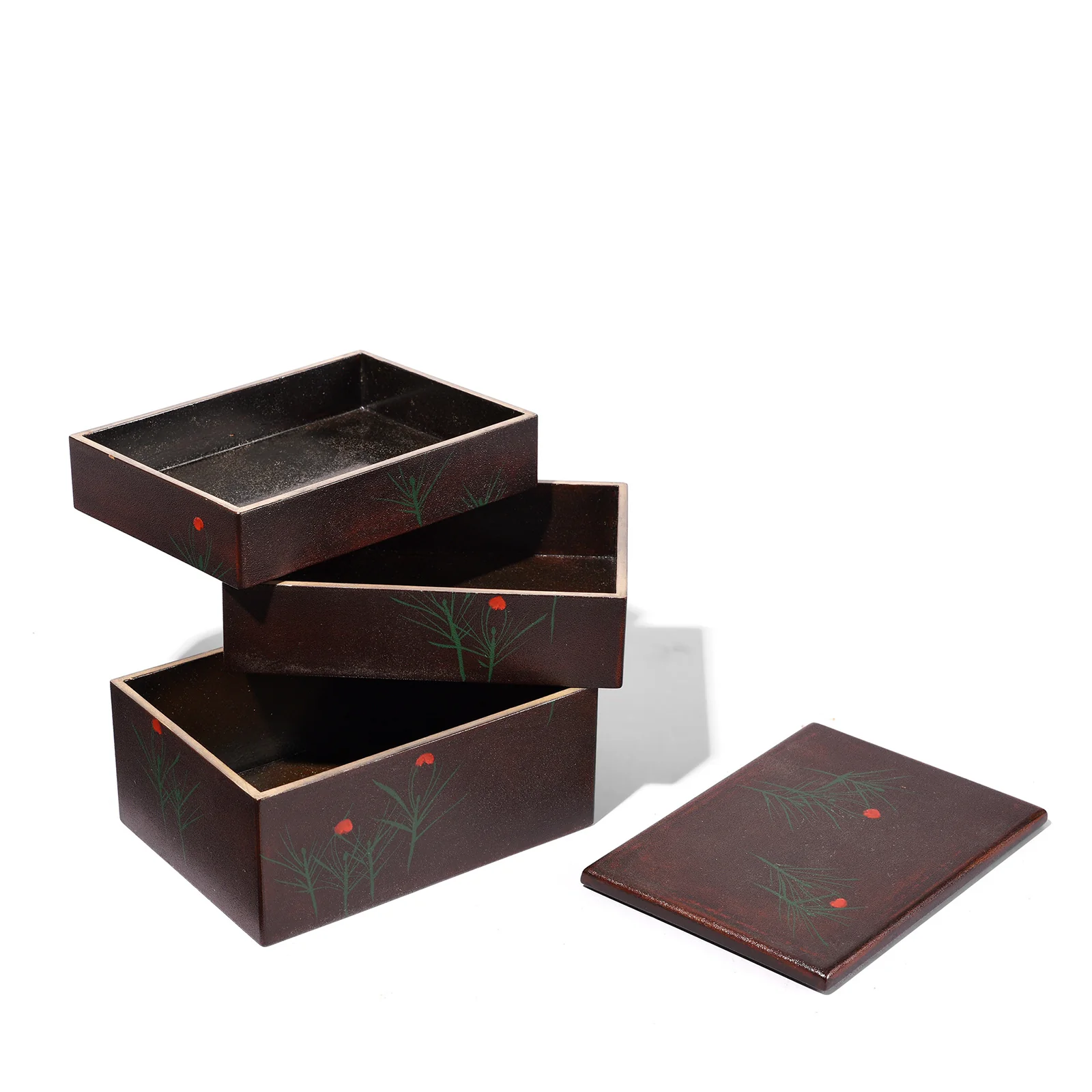Vintage Japanese Bento Box In Original Wooden Gift Box - Image 3