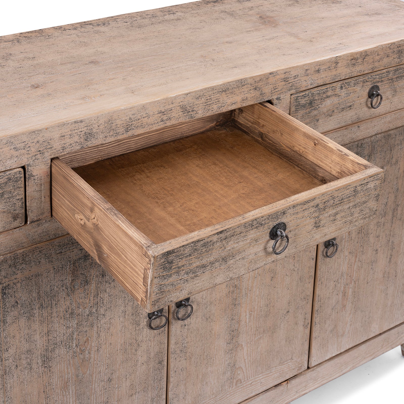 Vintage Bleached Dongbei Sideboard - Ca 1940 - Image 5
