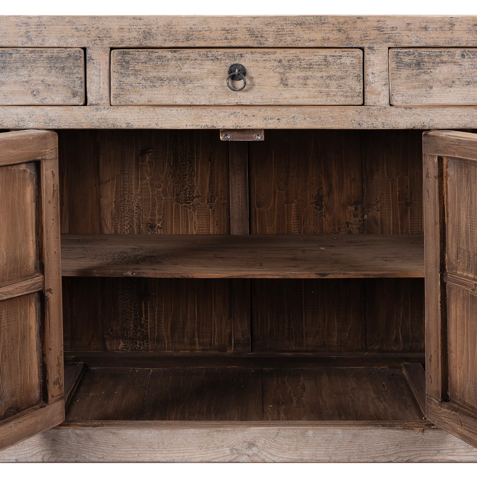 Vintage Bleached Dongbei Sideboard - Ca 1940 - Image 8