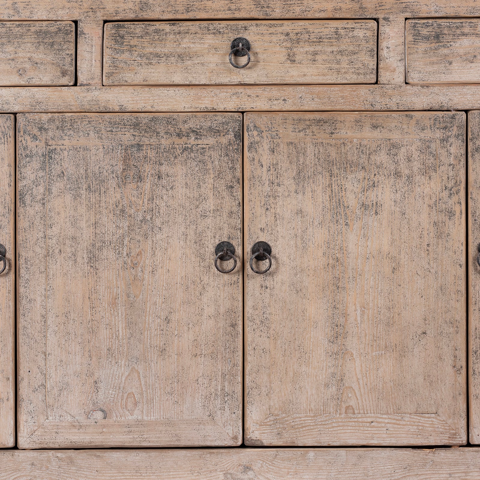 Vintage Bleached Dongbei Sideboard - Ca 1940 - Image 9