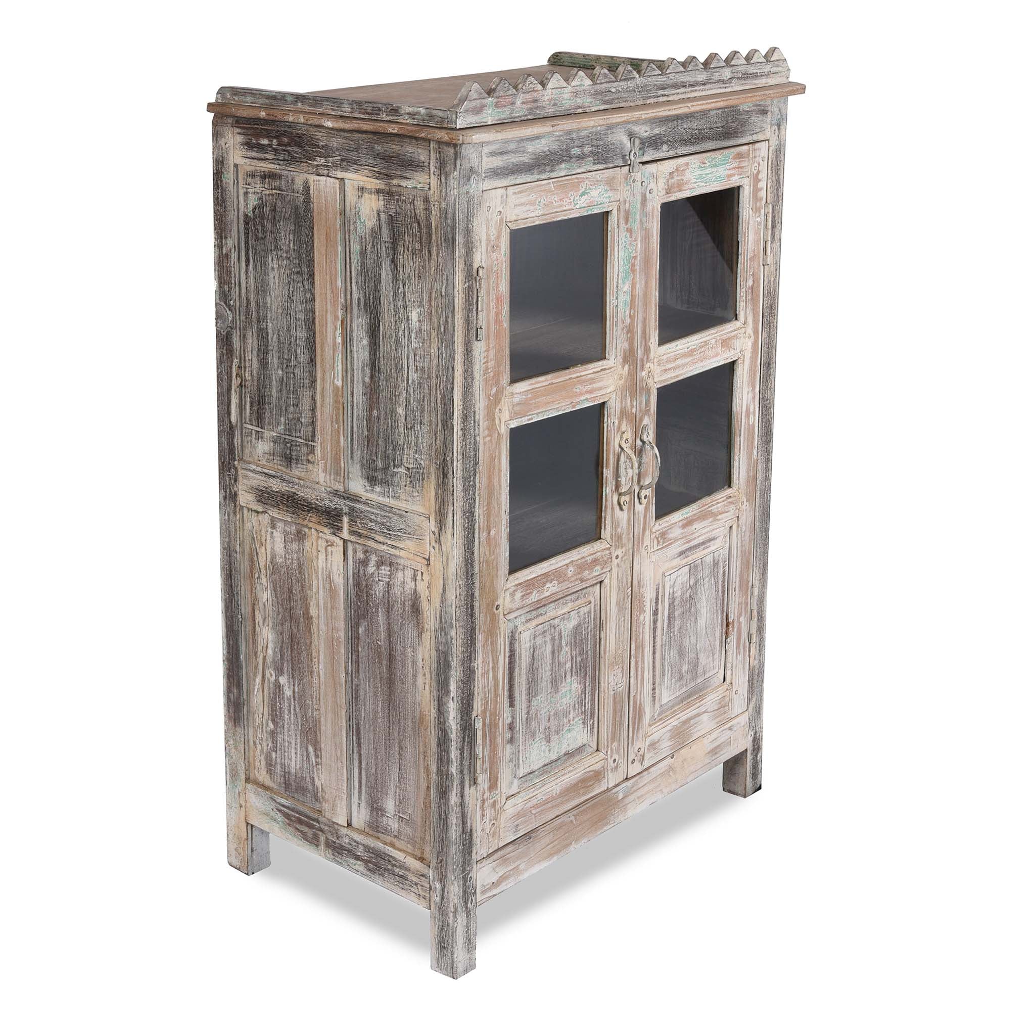 Vintage Blue Painted Display Cabinet - Ca 1920 - Image 5