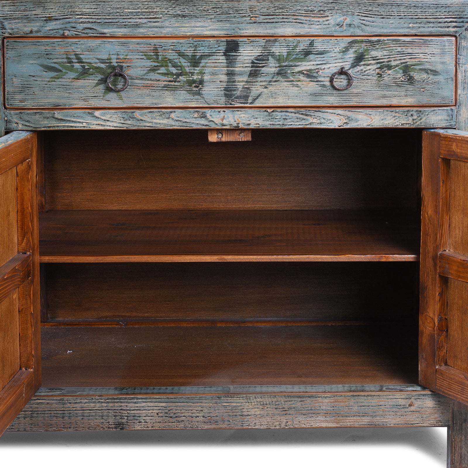 Vintage Blue Painted Sideboard From Shanxi - Image 11