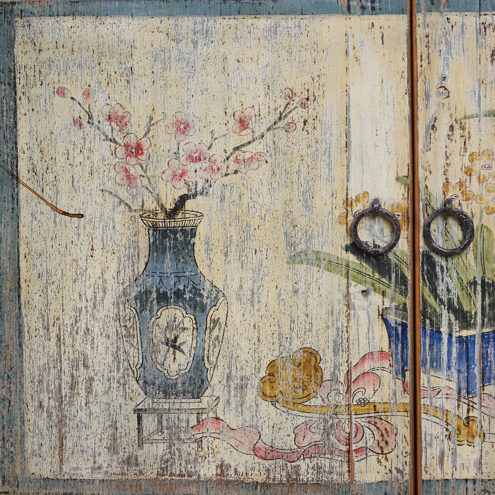 Vintage Blue Painted Sideboard From Shanxi - Image 8