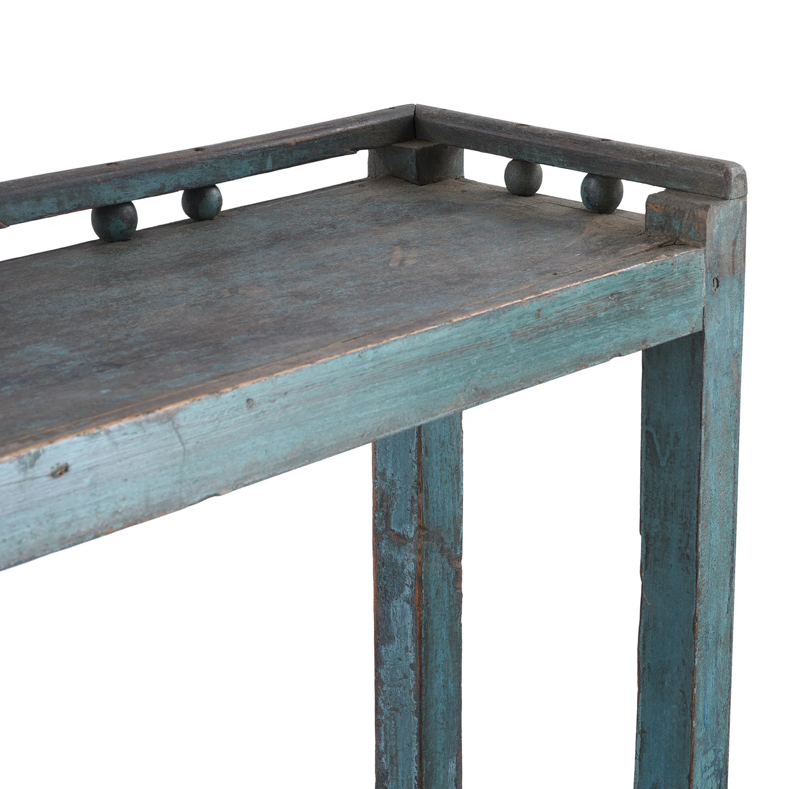 Vintage Teak Shelf With Painted Finish - Ca 1930 - Image 2