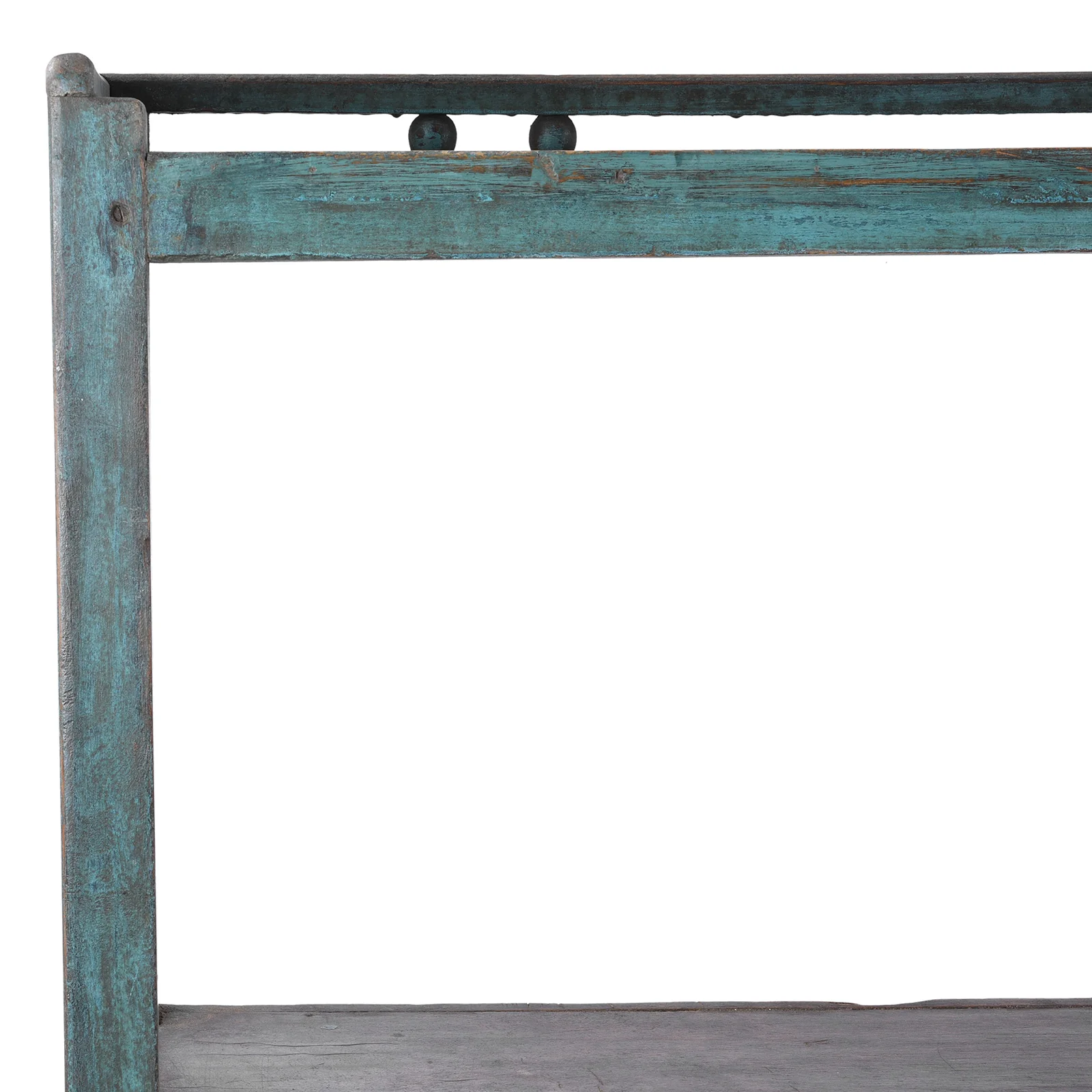Vintage Teak Shelf With Painted Finish - Ca 1930 - Image 3