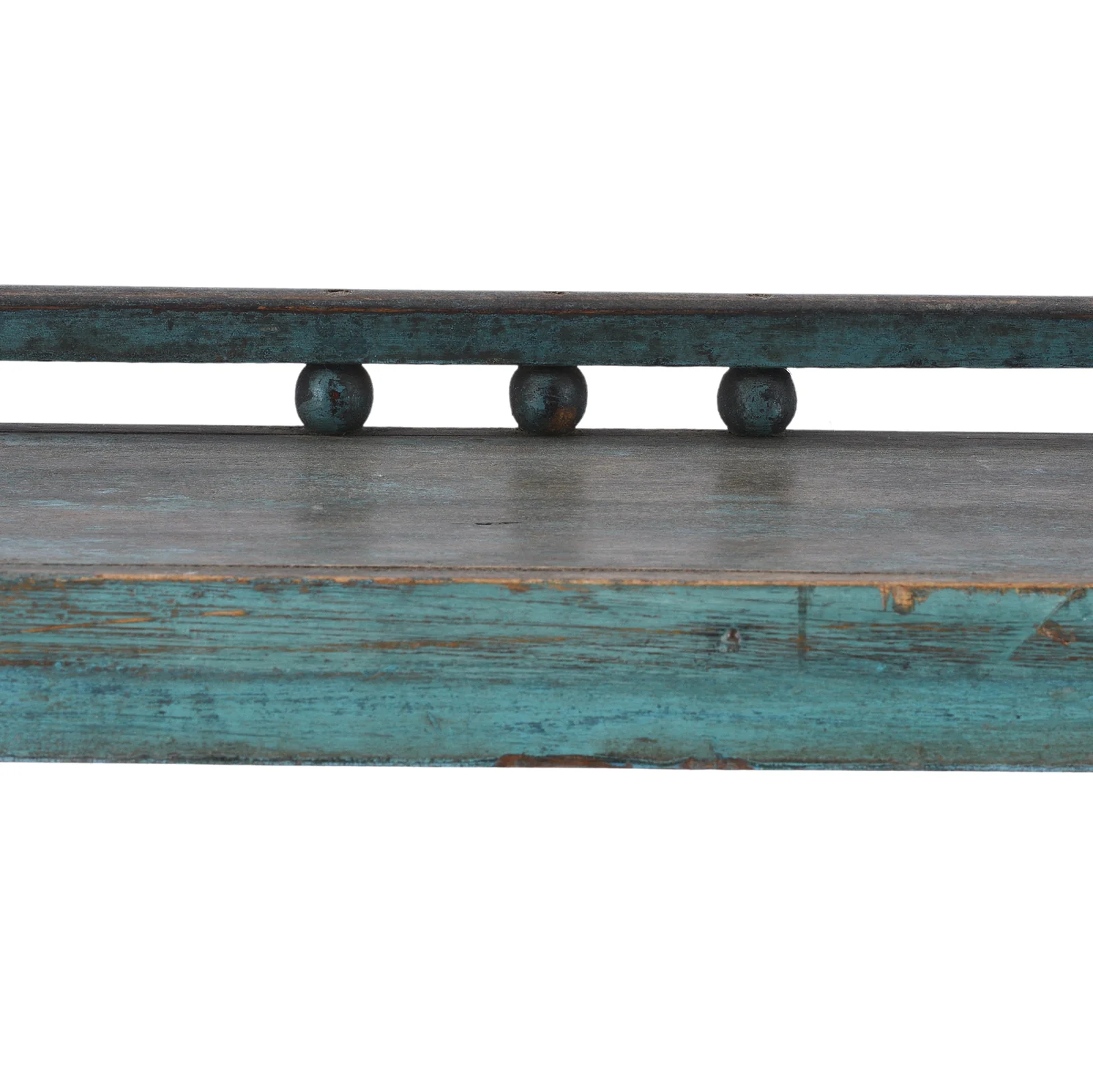 Vintage Teak Shelf With Painted Finish - Ca 1930 - Image 4