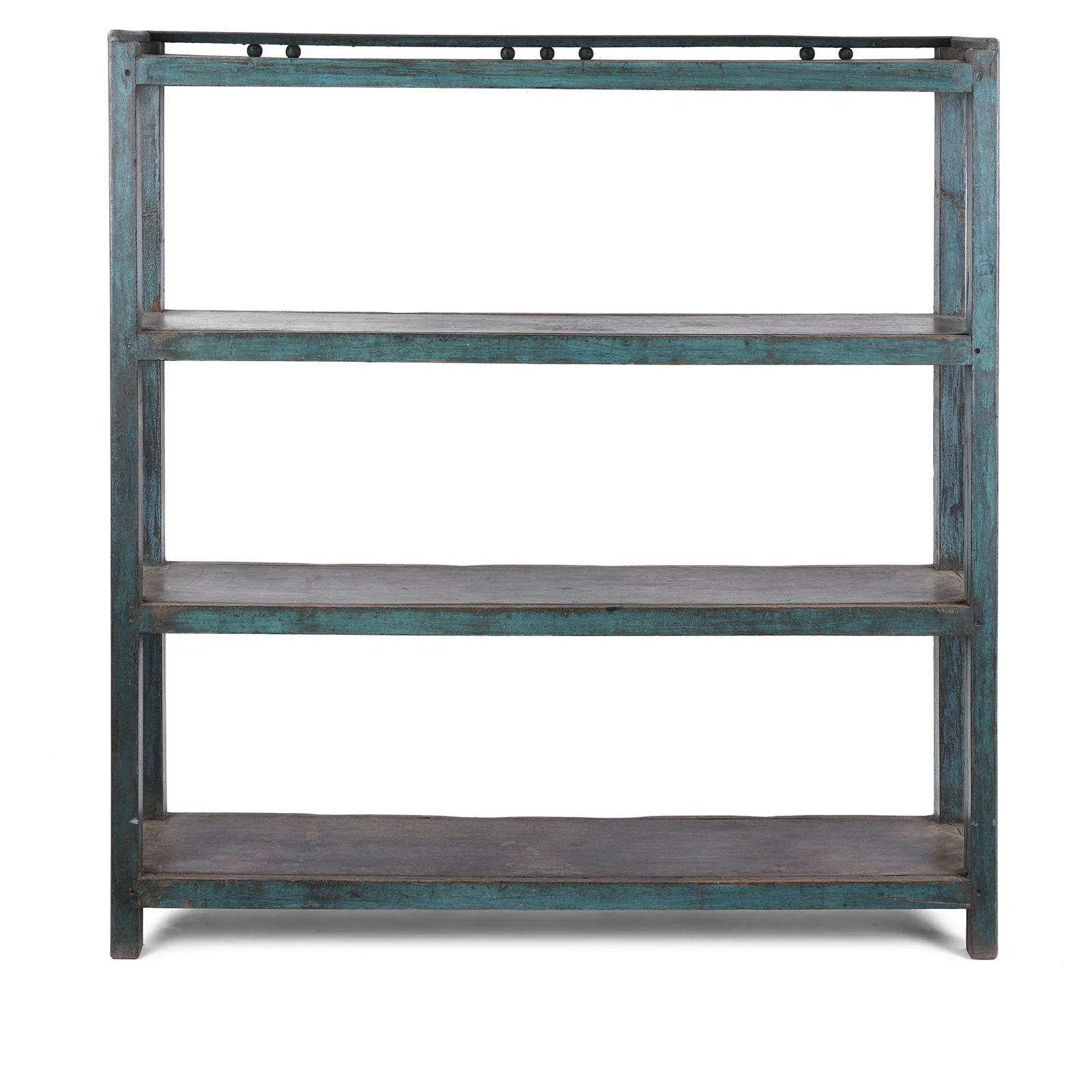 Vintage Teak Shelf With Painted Finish - Ca 1930 - Image 5