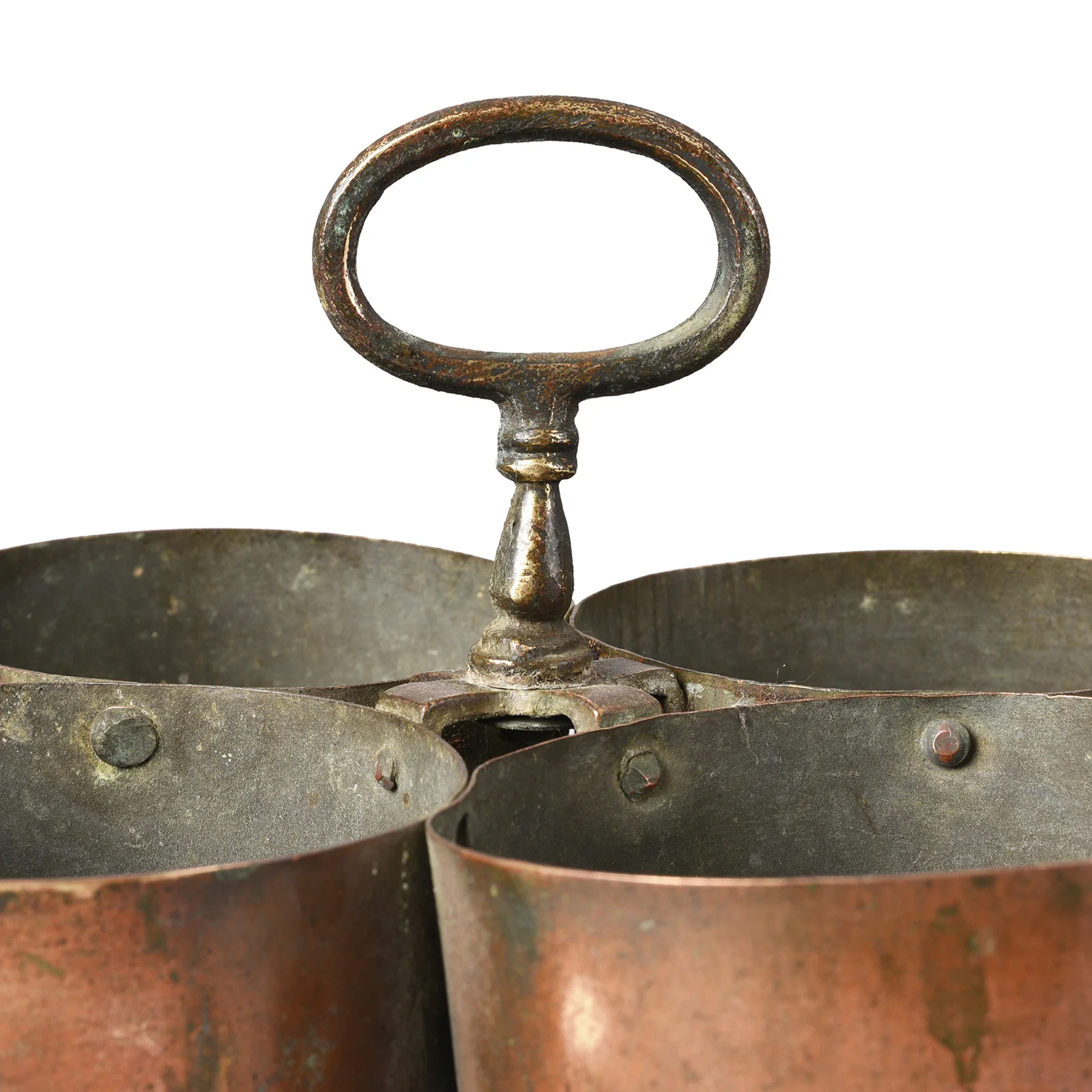 Indian Brass 4 Way Dusakar Pickle Dish - Ca 1910 - Image 3