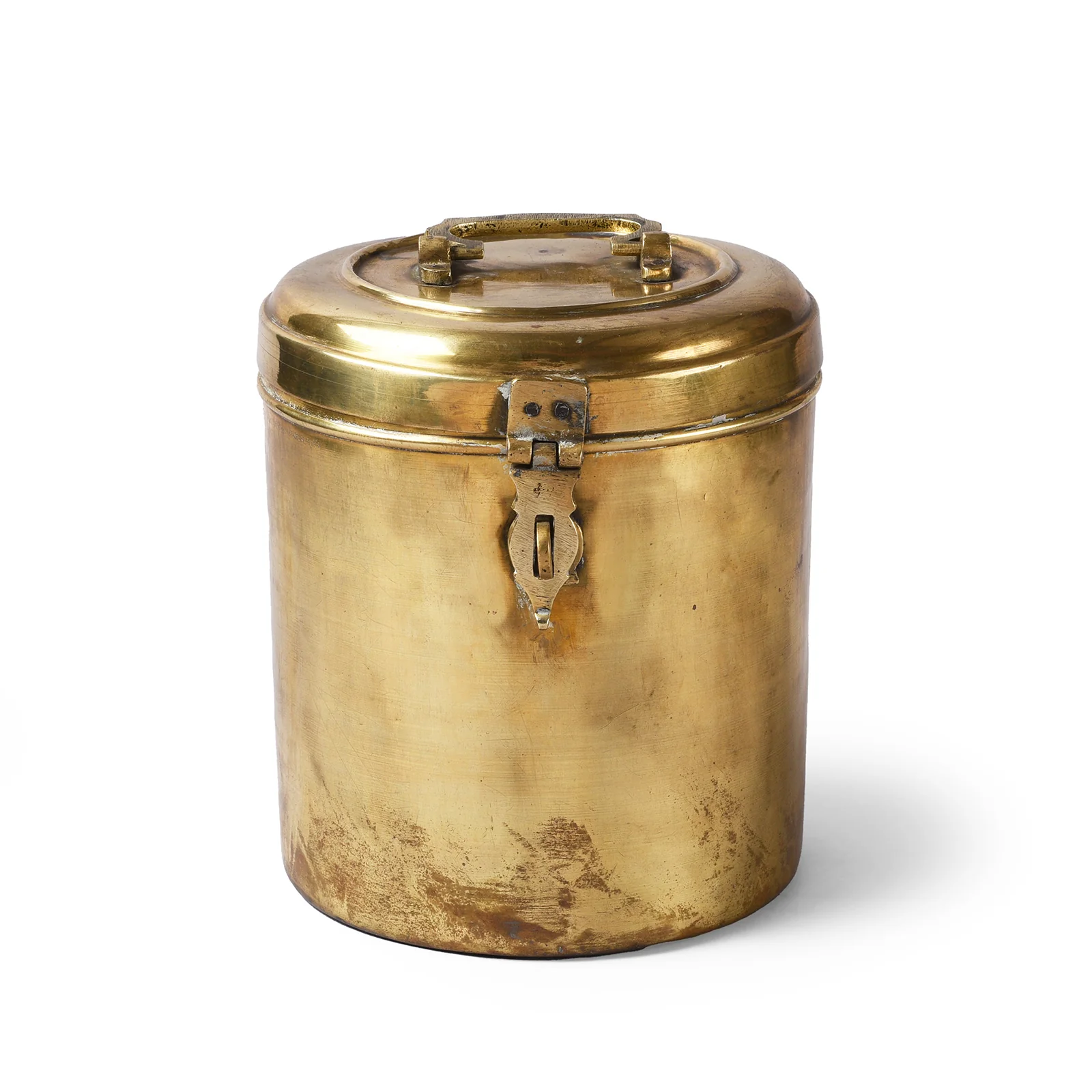 Vintage Brass Food Caddy From Bombay - Ca 1920
