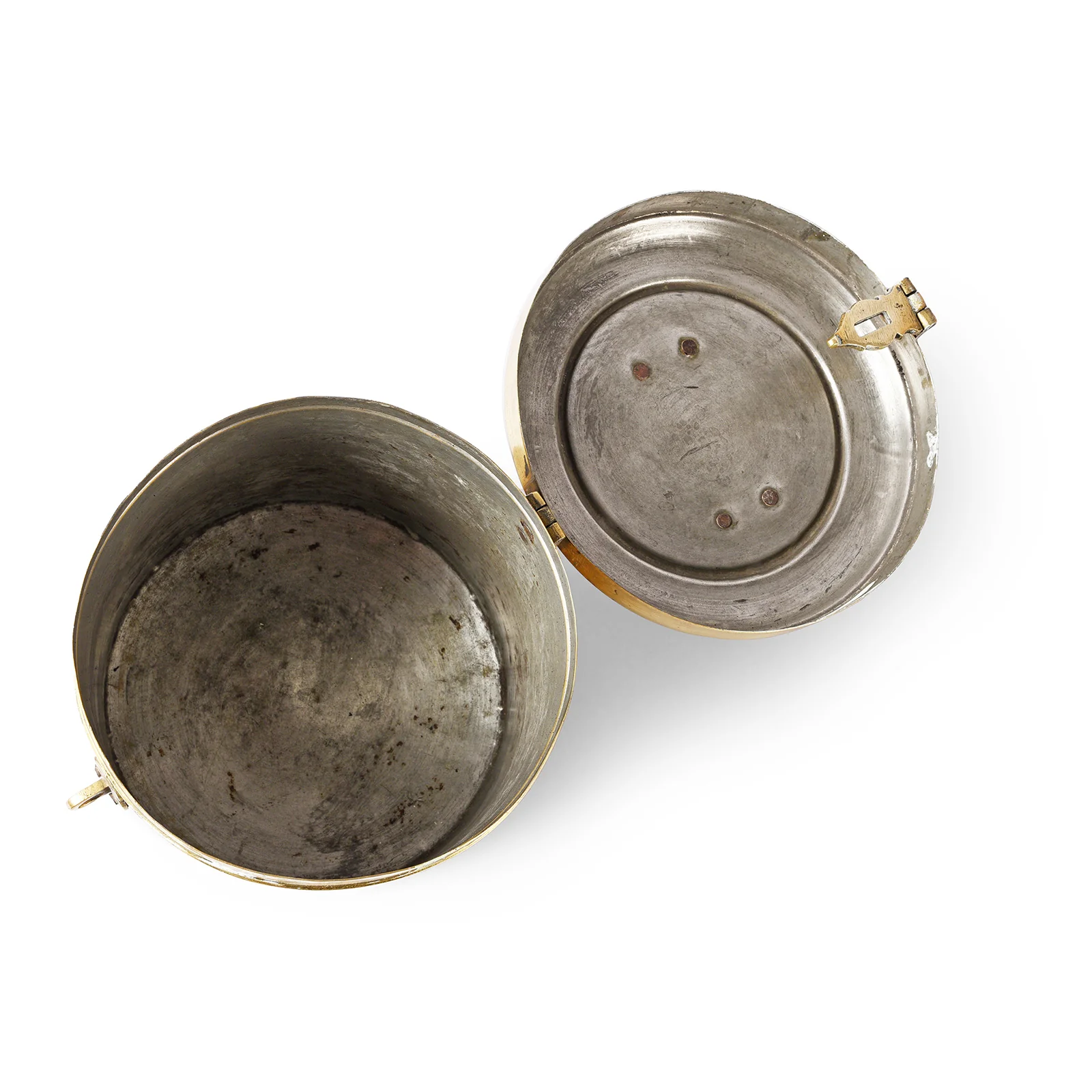 Vintage Brass Food Caddy From Bombay - Ca 1920 - Image 6