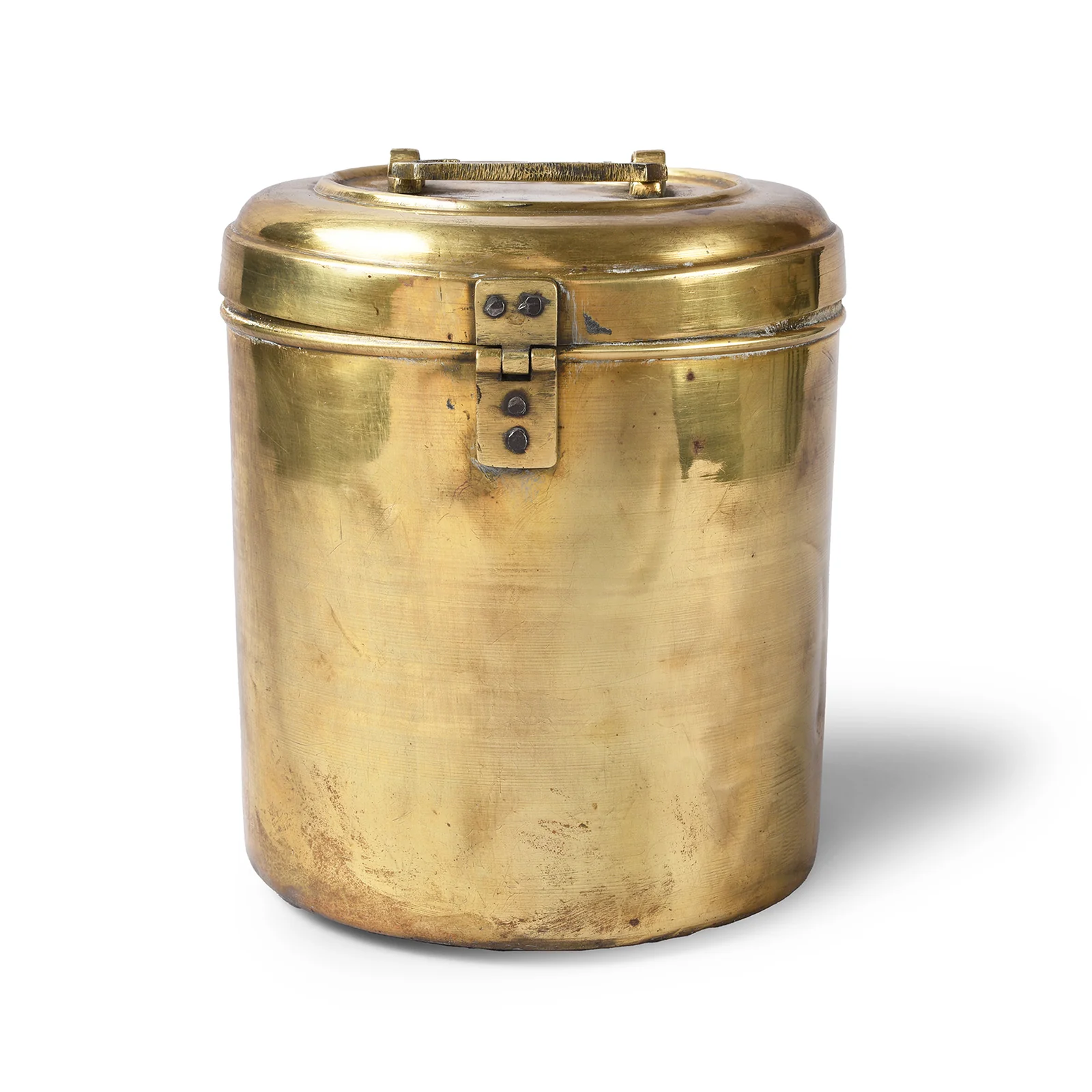 Vintage Brass Food Caddy From Bombay - Ca 1920 - Image 7