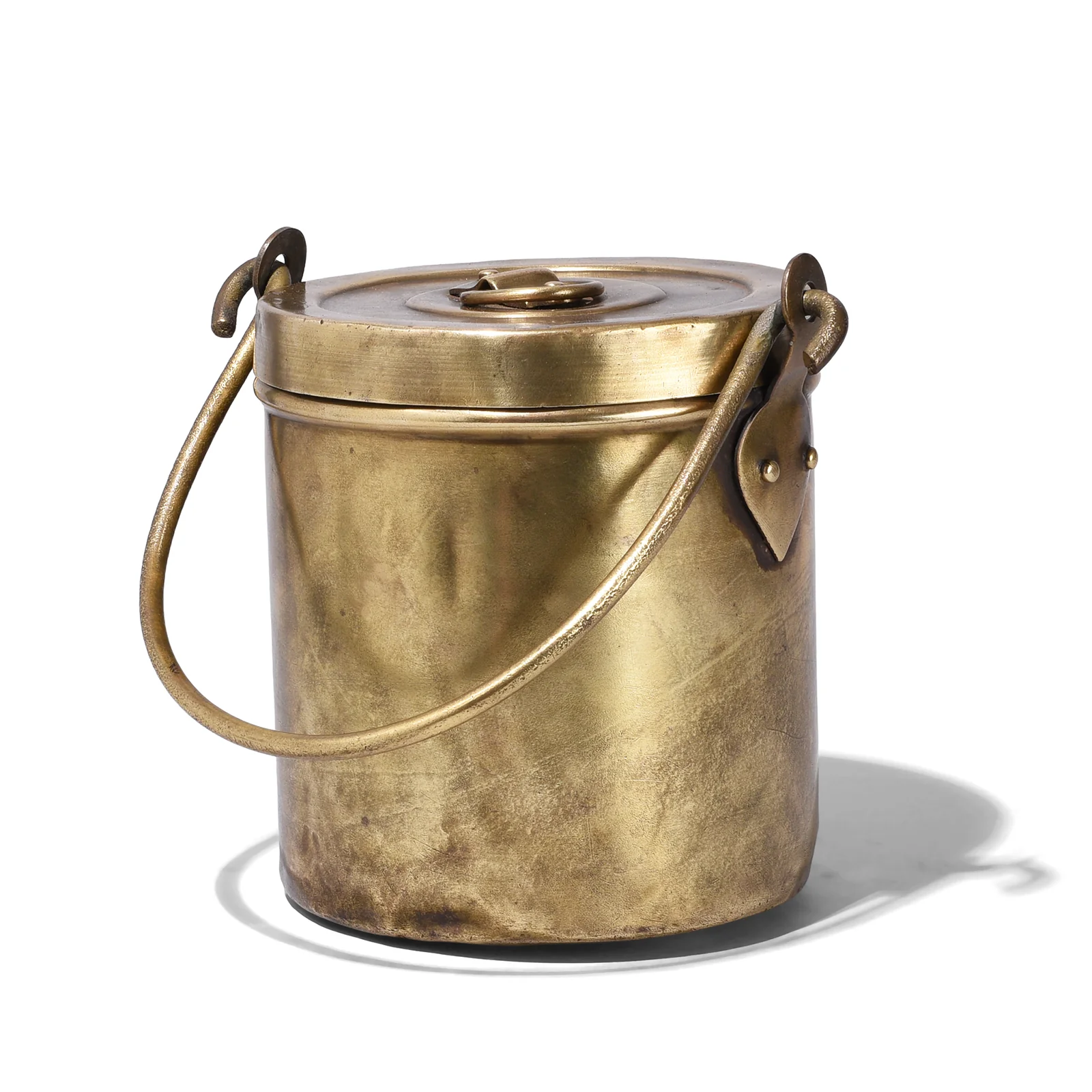 Brass Food Caddy From Bombay - Ca 1950