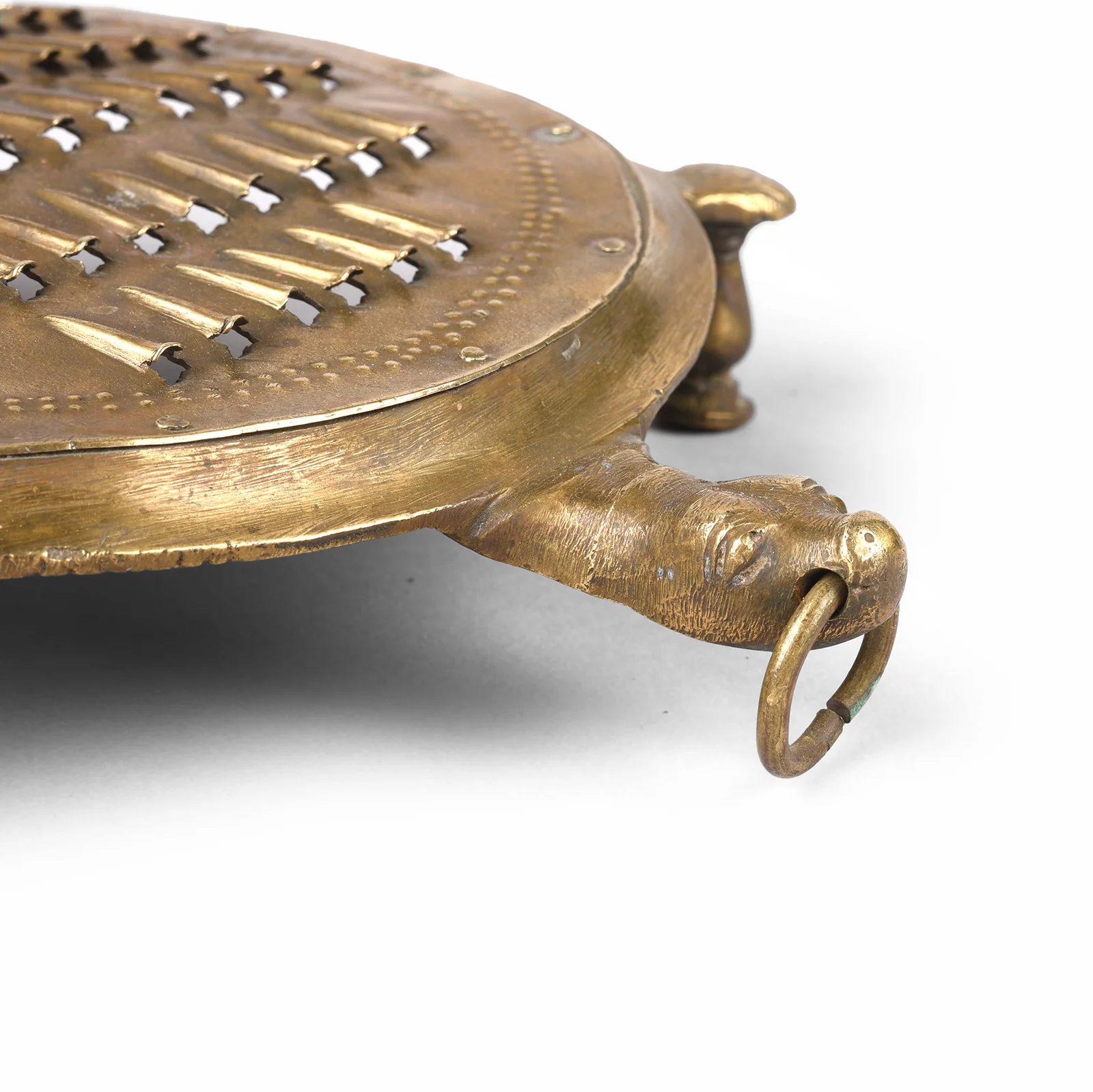 Vintage Brass Grater From Mumbai - Ca 1940 - Image 2