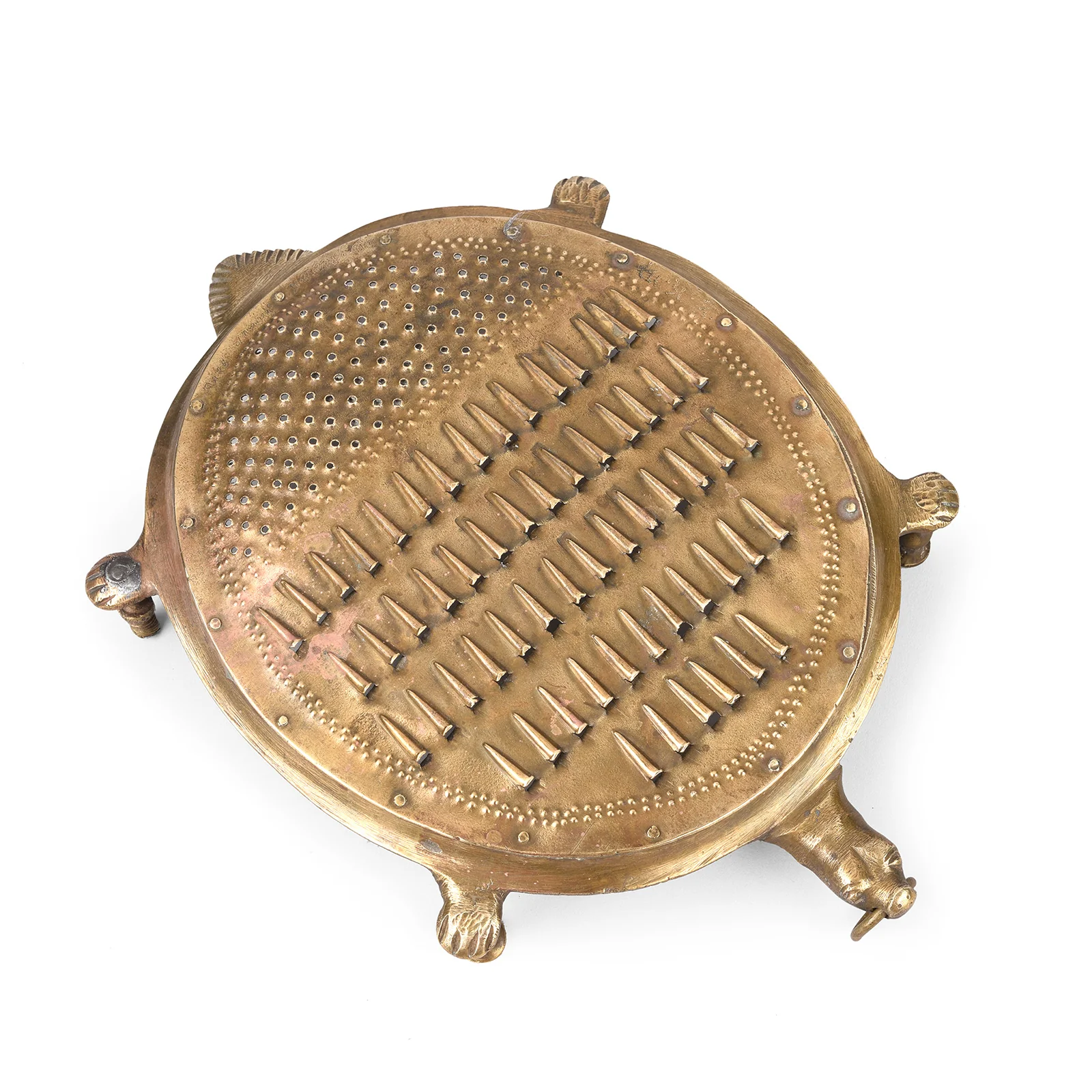 Vintage Brass Grater From Mumbai - Ca 1940 - Image 3
