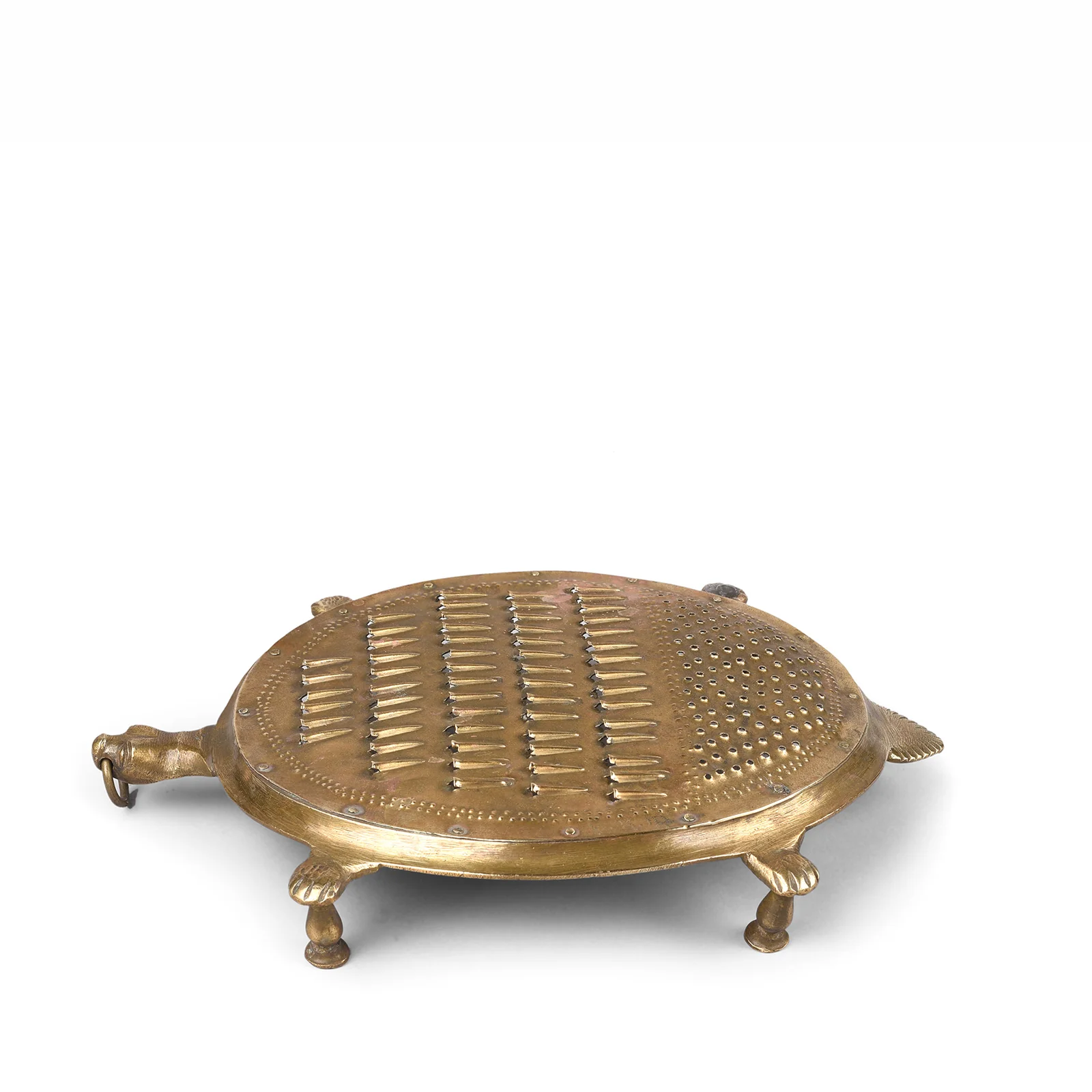 Vintage Brass Grater From Mumbai - Ca 1940 - Image 4