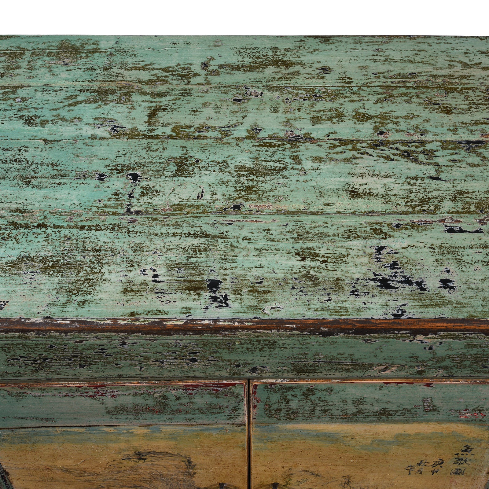 Vintage Mint Painted Sideboard From Shanxi – Circa 1930 - Image 12