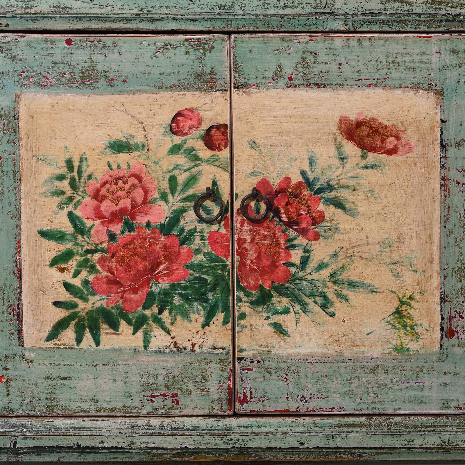 Vintage Mint Painted Sideboard From Shanxi – Circa 1930 - Image 3