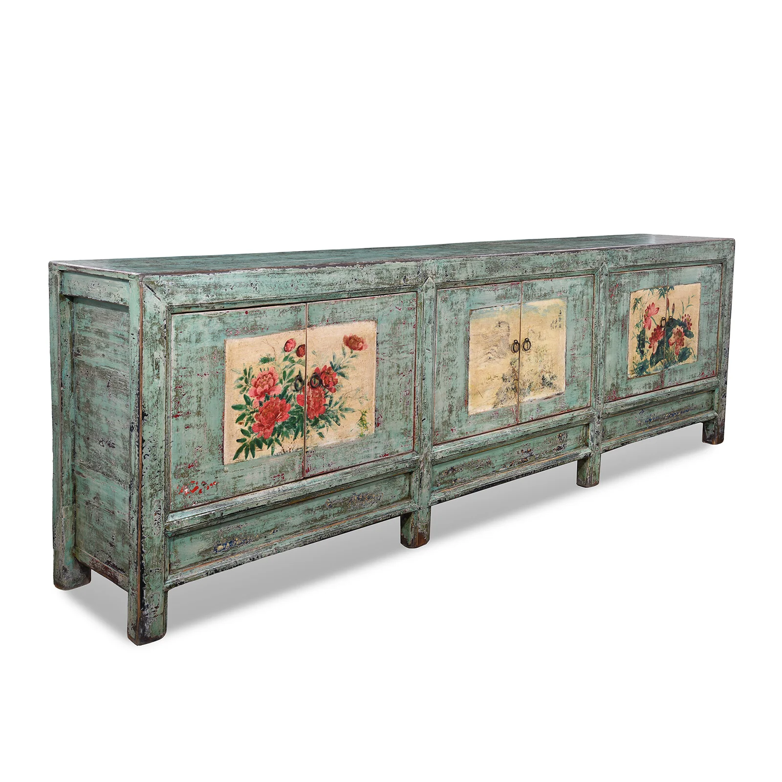 Vintage Mint Painted Sideboard From Shanxi – Circa 1930 - Image 5