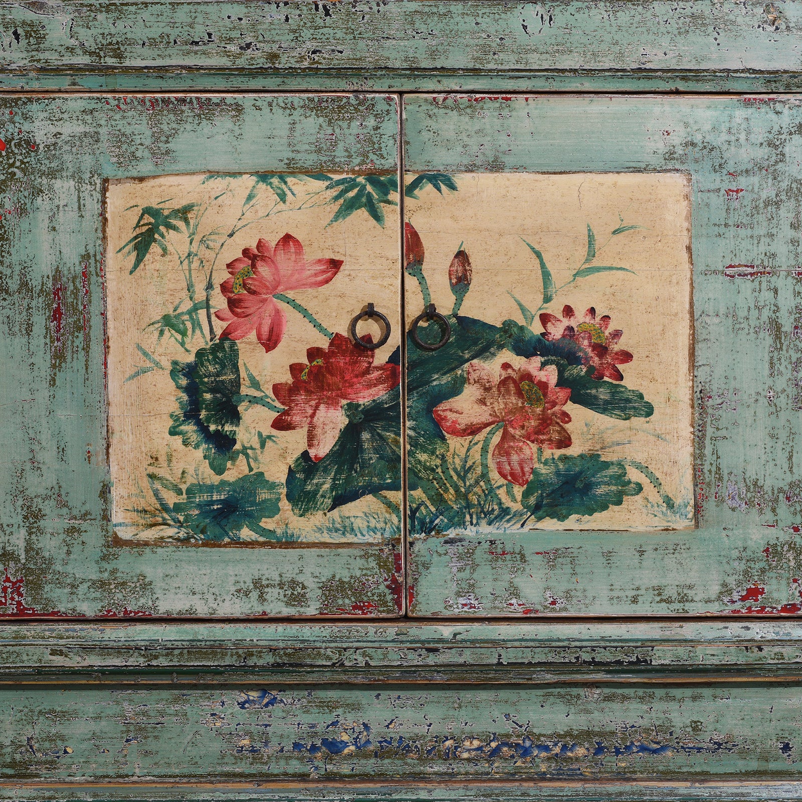 Vintage Mint Painted Sideboard From Shanxi – Circa 1930 - Image 7