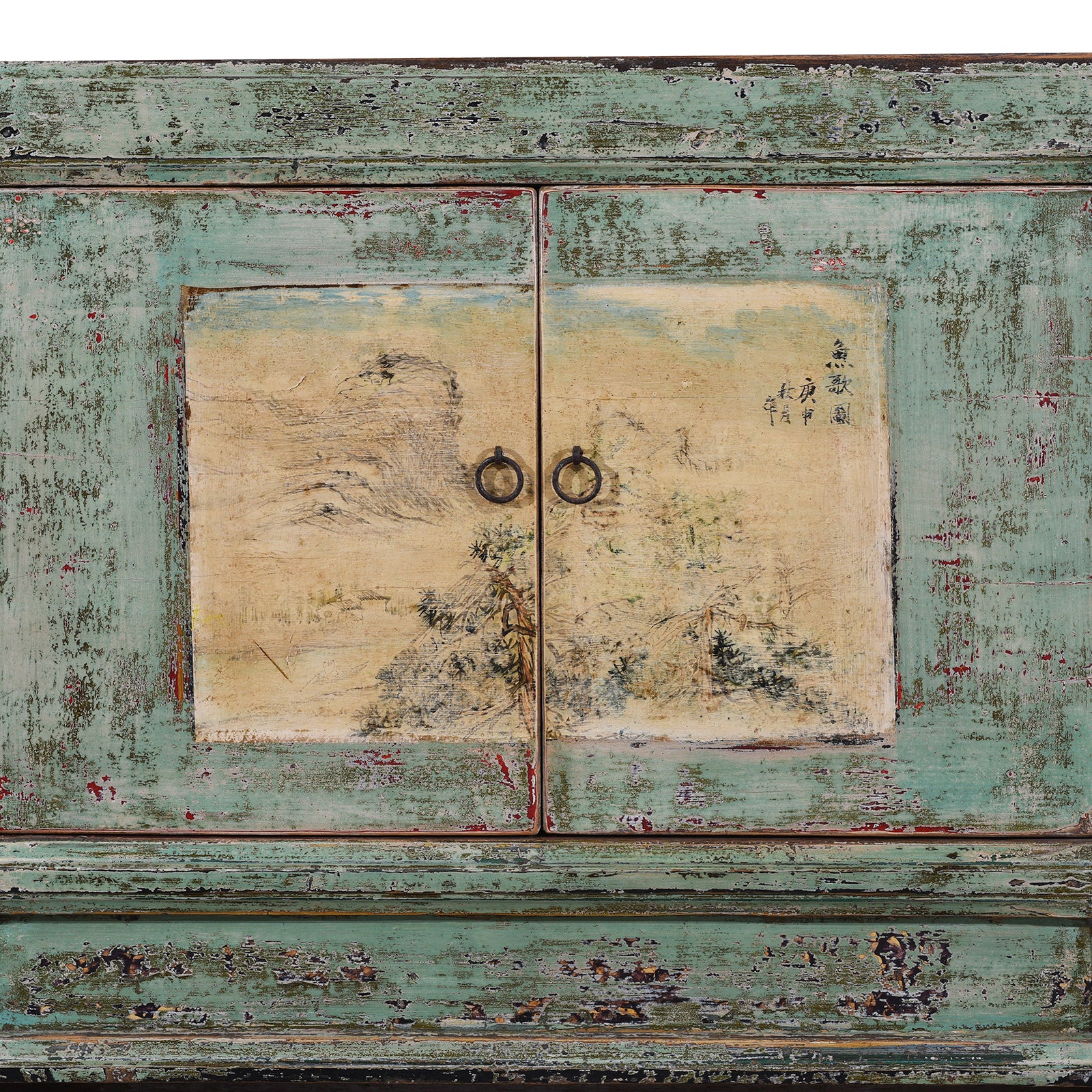 Vintage Mint Painted Sideboard From Shanxi – Circa 1930 - Image 8