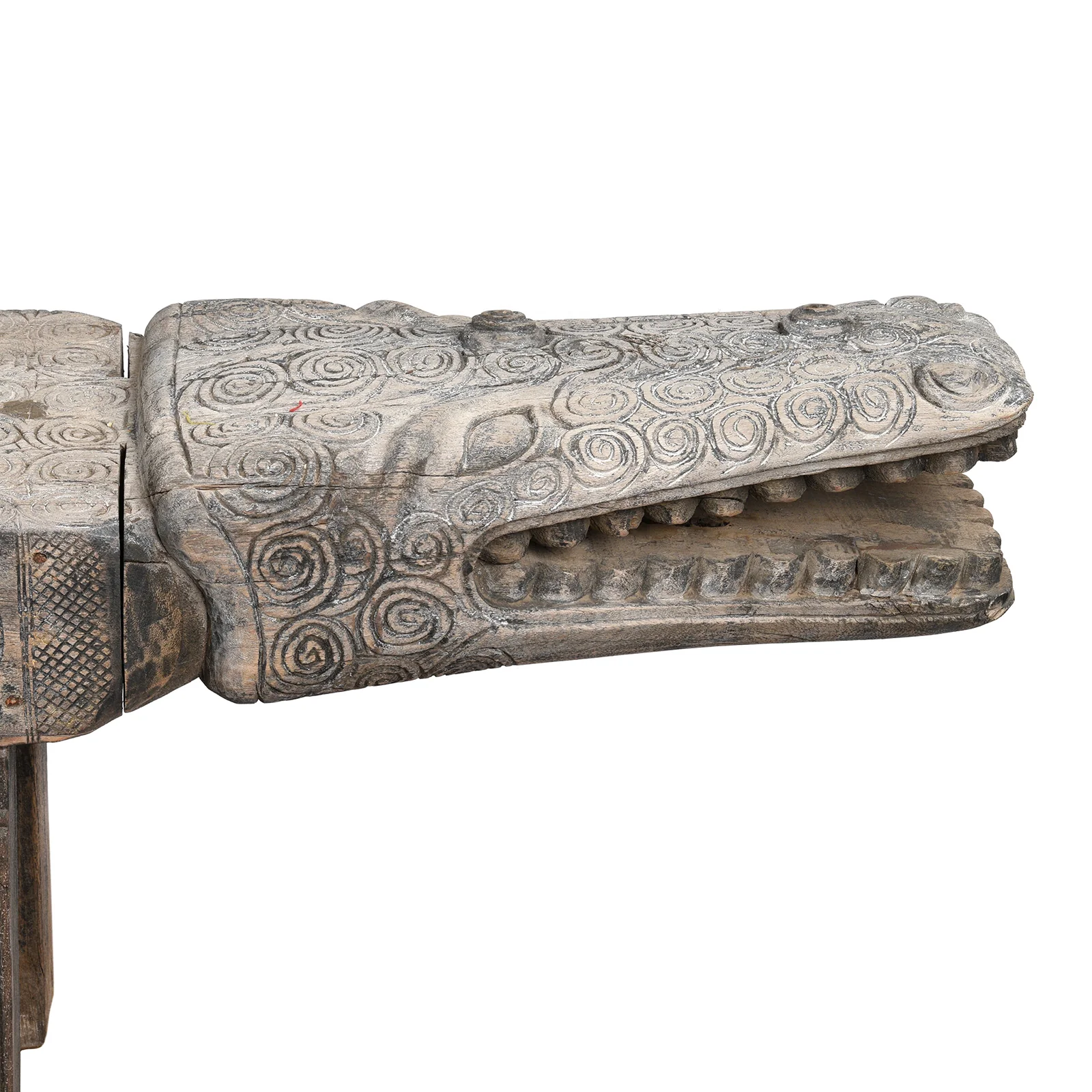 Vintage Crocodile Bench From Kerala - Image 2