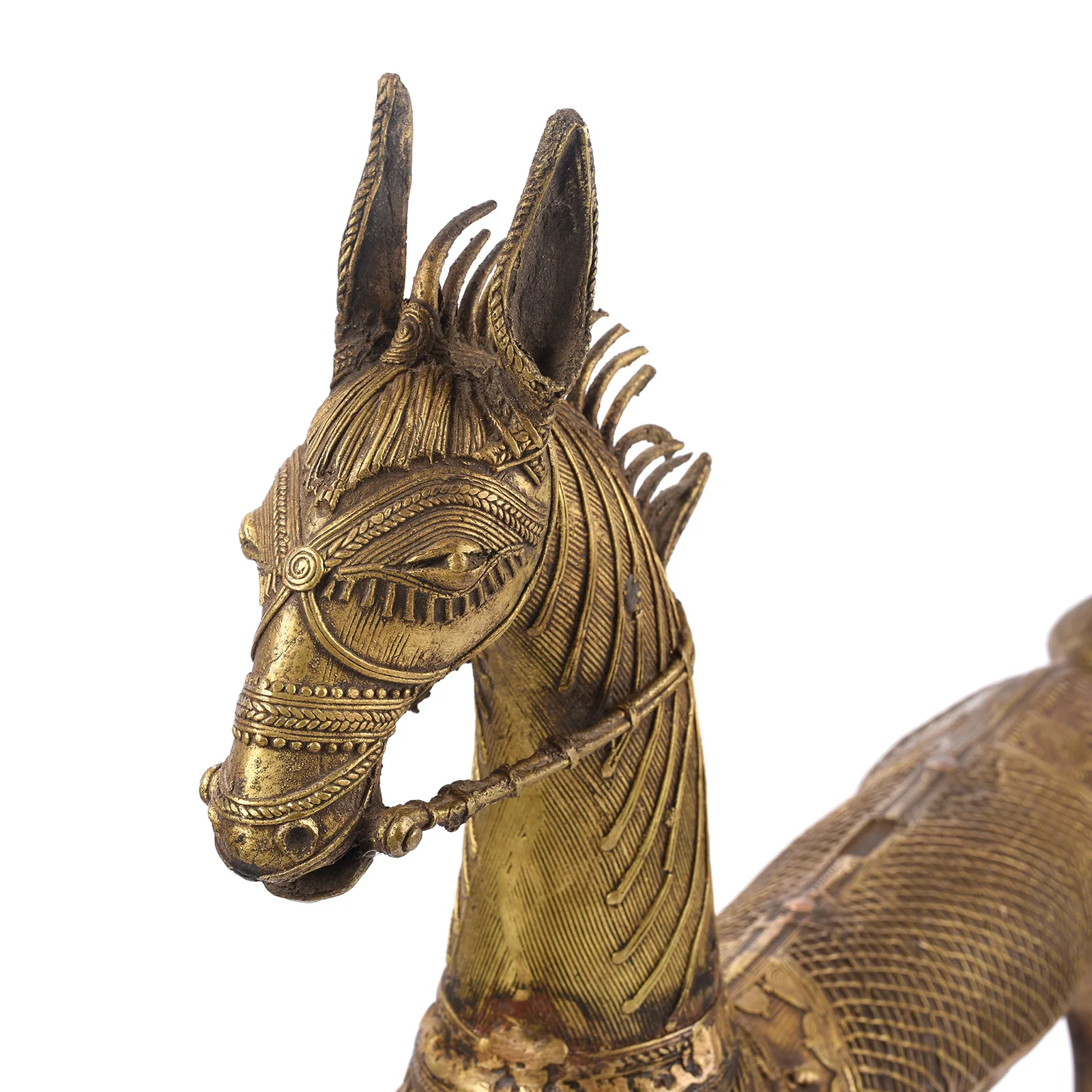 Vintage Dhokra Tribal Brass Tribal Horse - Ca 1960 - Image 6