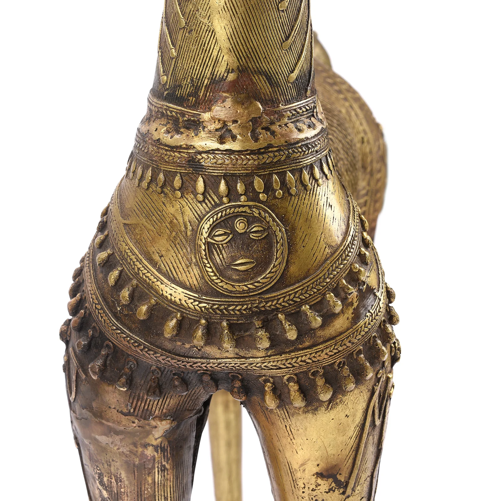 Vintage Dhokra Tribal Brass Tribal Horse - Ca 1960 - Image 8