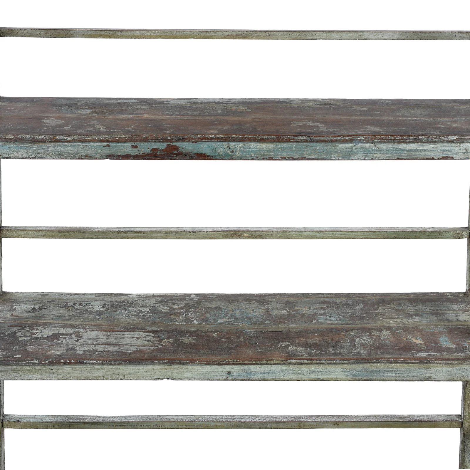 Vintage Blue Painted Indian Shelf - 1930 - Image 4