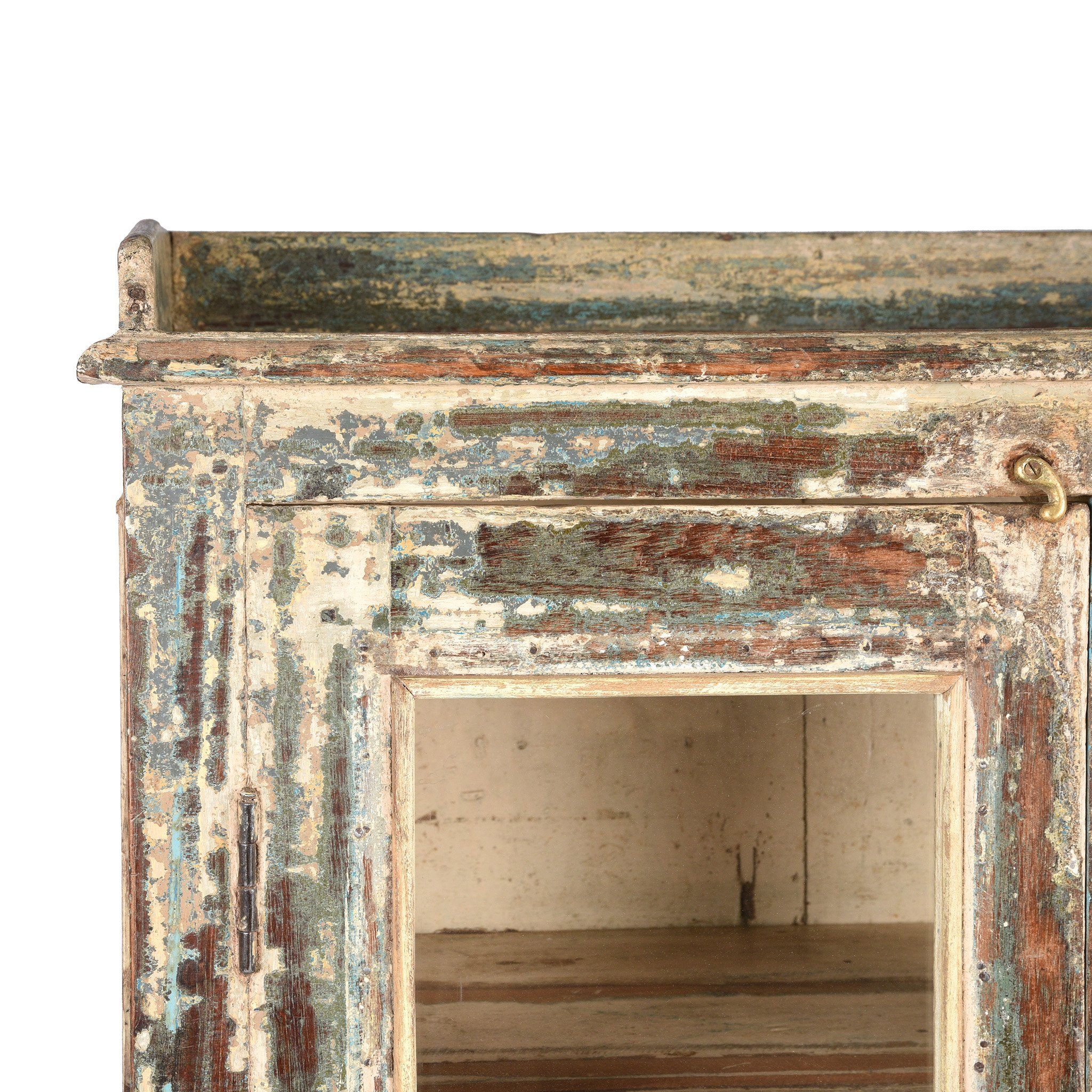 Vintage Green Painted Display Cabinet - Ca 1920 - Image 3