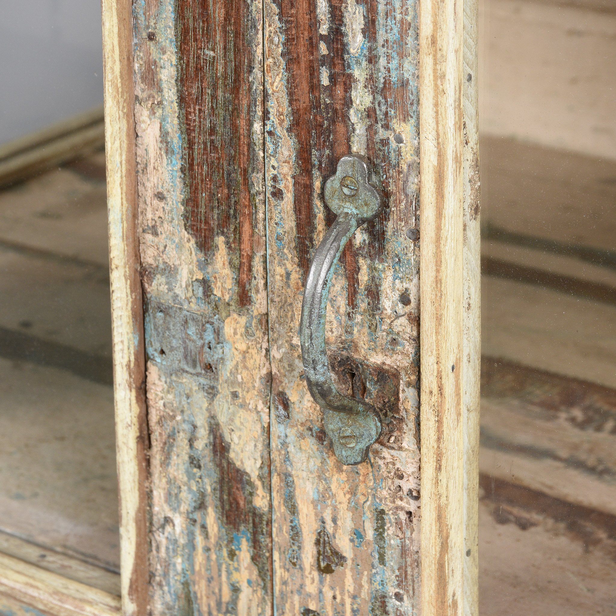 Vintage Green Painted Display Cabinet - Ca 1920 - Image 4