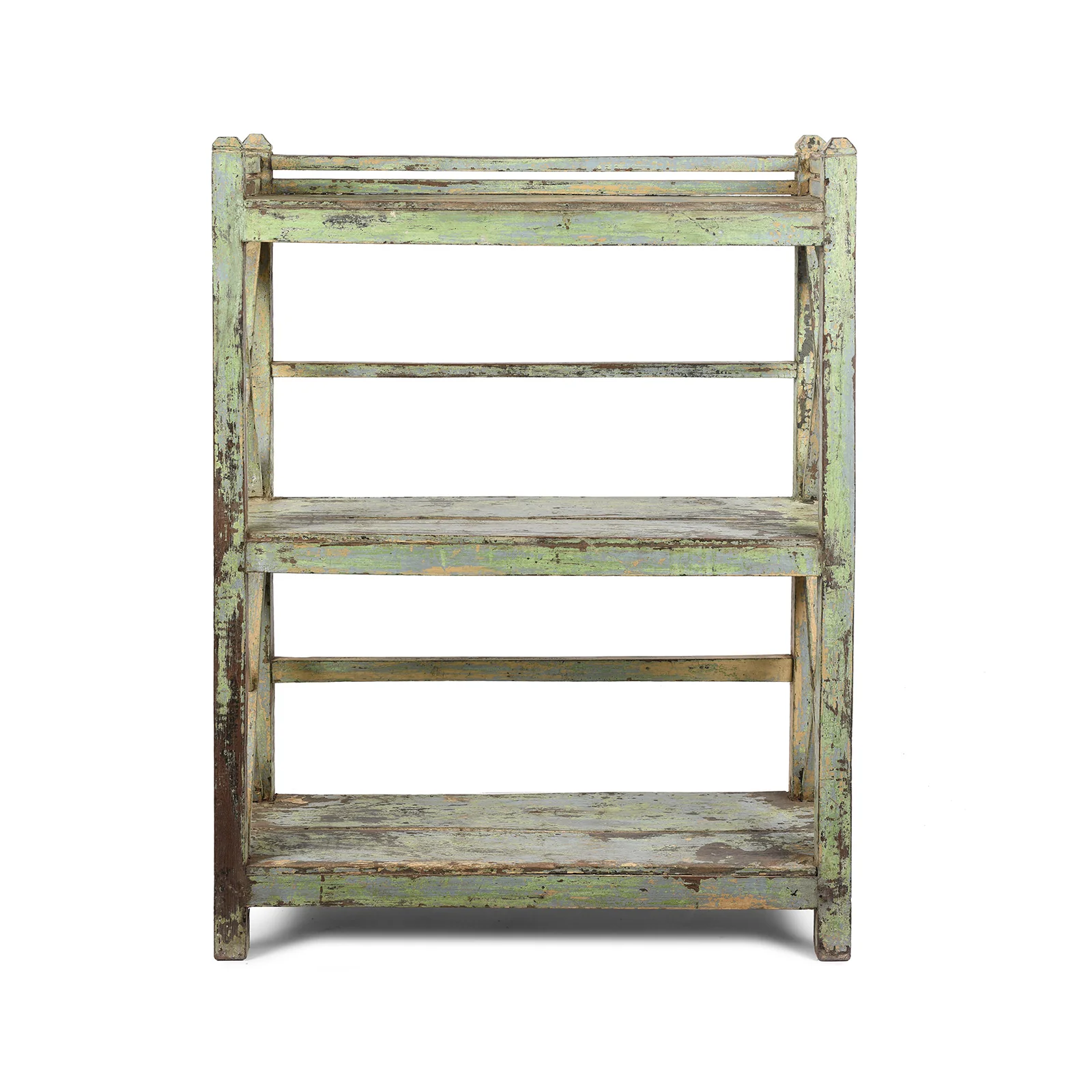 Green Painted Indian Shelf - Ca 1930 - Image 2