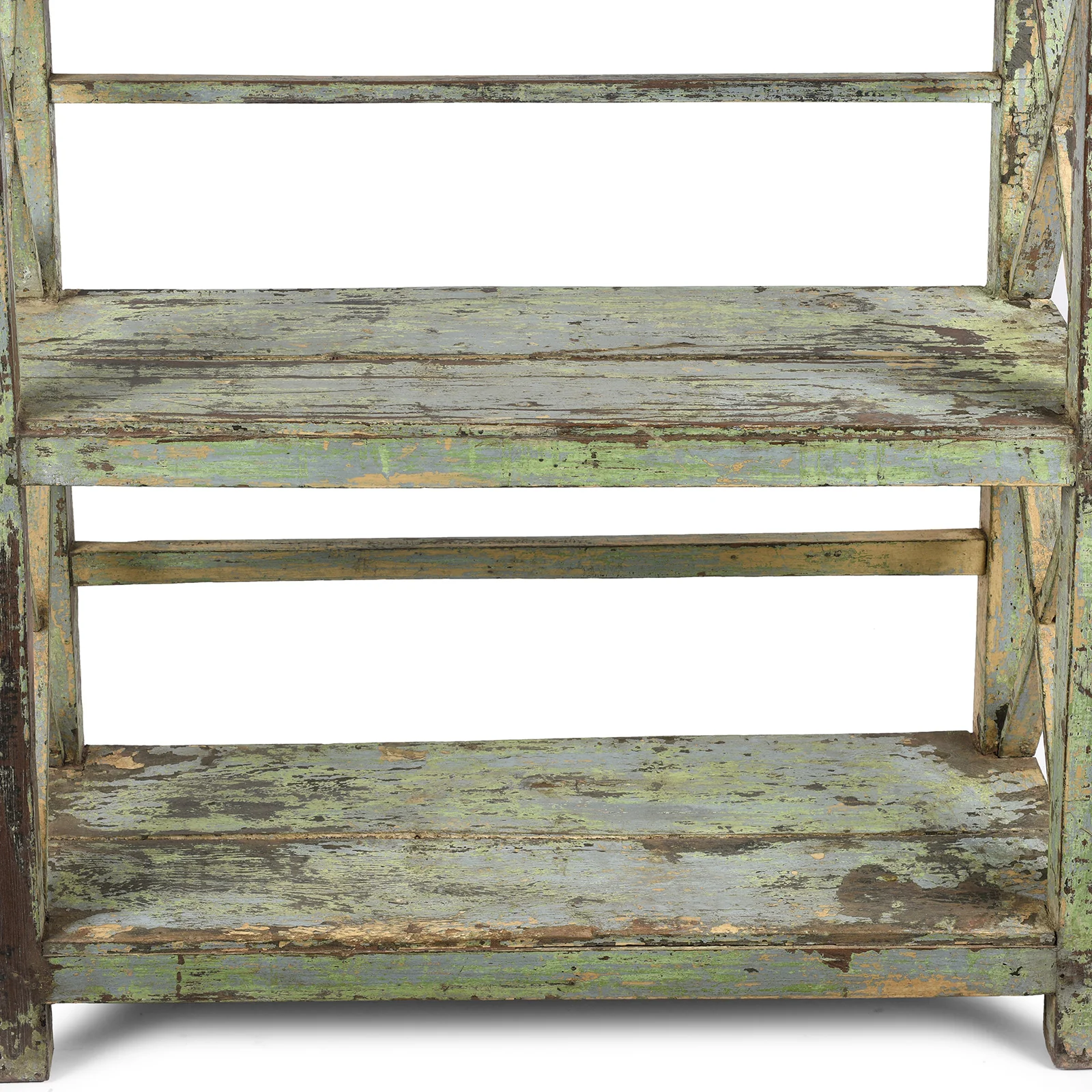 Green Painted Indian Shelf - Ca 1930 - Image 3