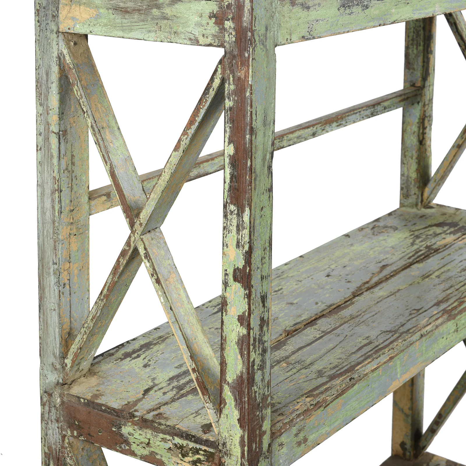 Green Painted Indian Shelf - Ca 1930 - Image 5
