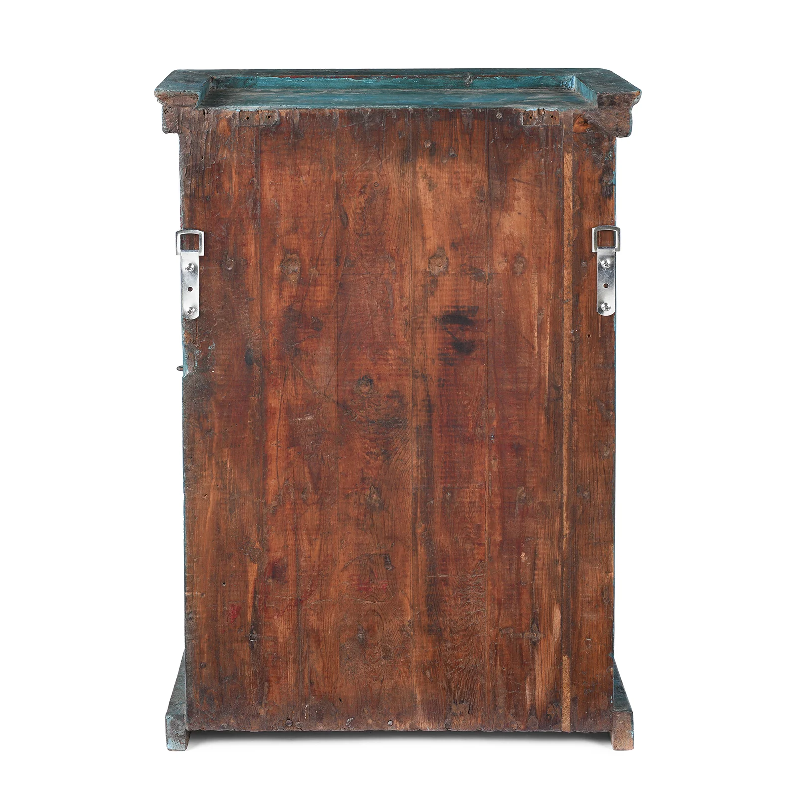 Blue Painted Teak Glazed Wall Cabinet - Ca 1930 - Image 6