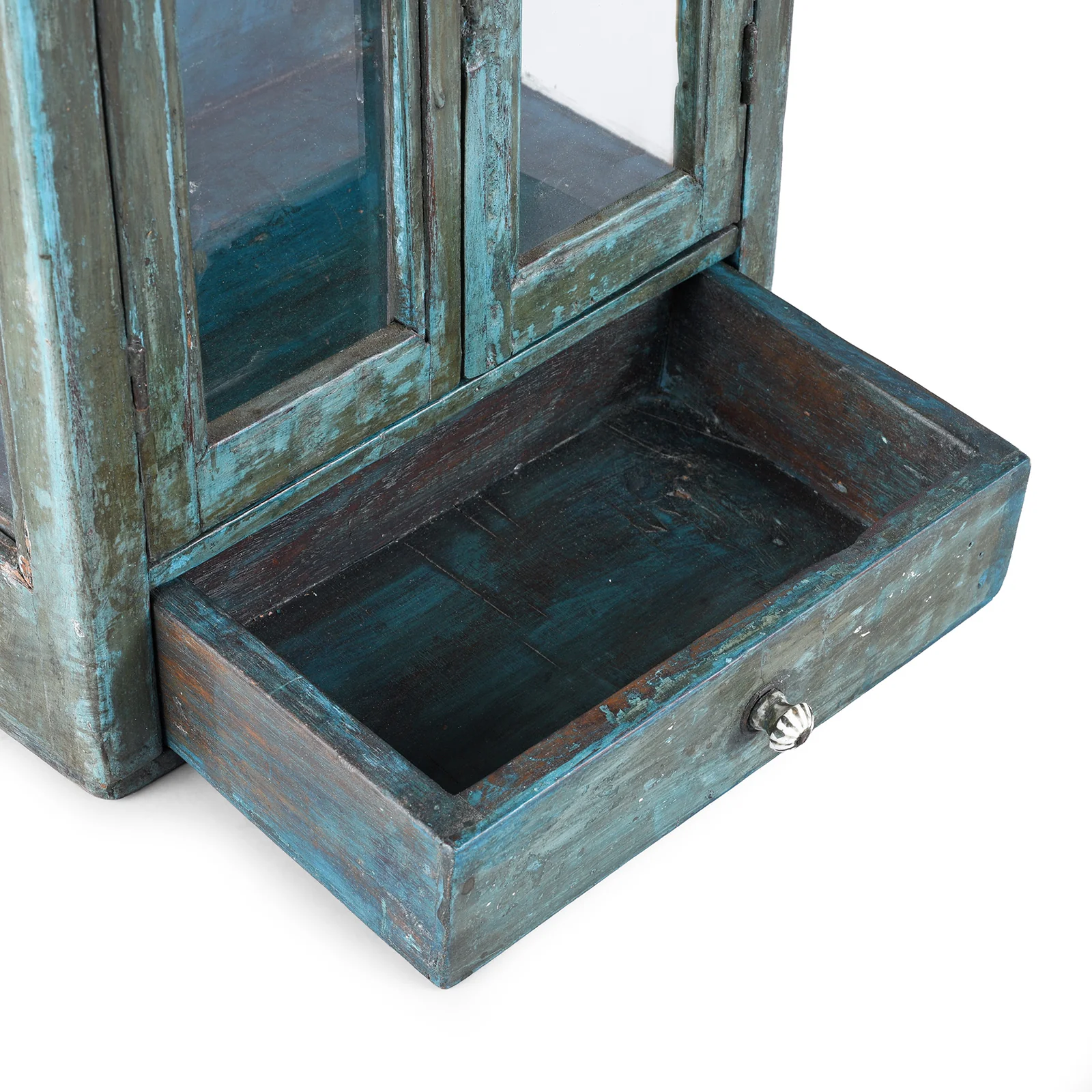 Blue Painted Wall Cabinet - Ca 1930 - Image 4