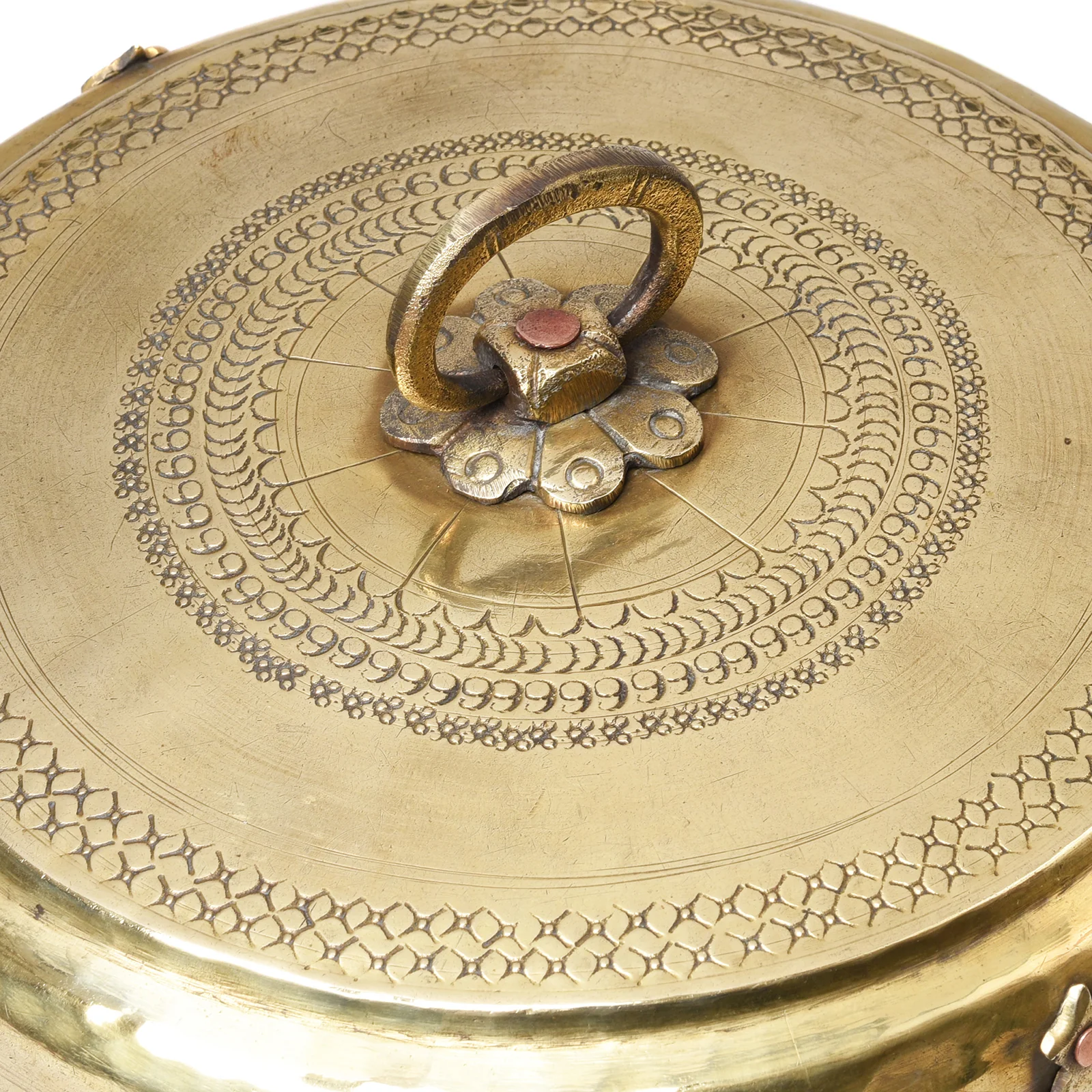 Vintage Brass Chapati Box From India - Ca 1900 - Image 3