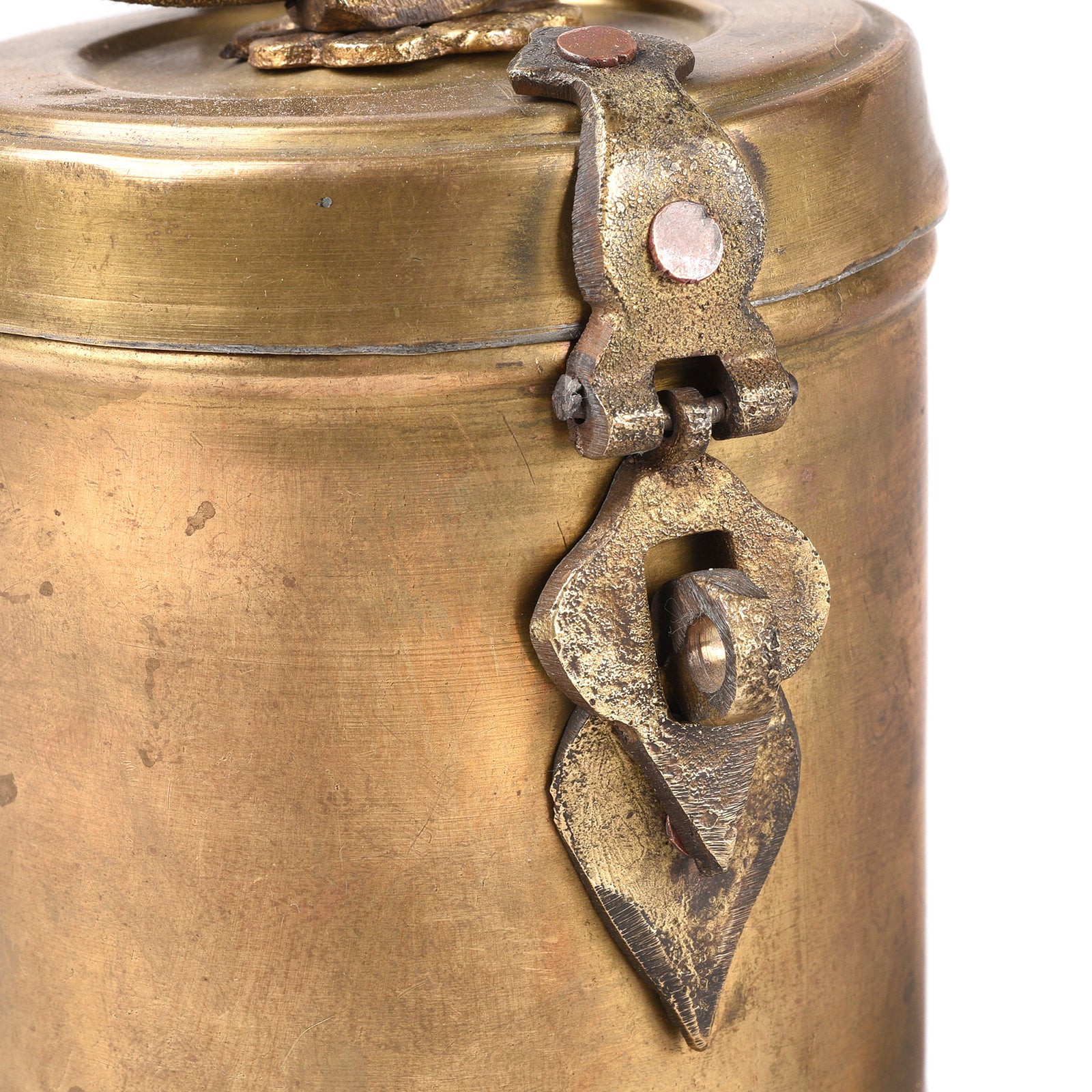 Small Vintage Brass Food Caddy From Bombay - Ca 1920 - Image 2