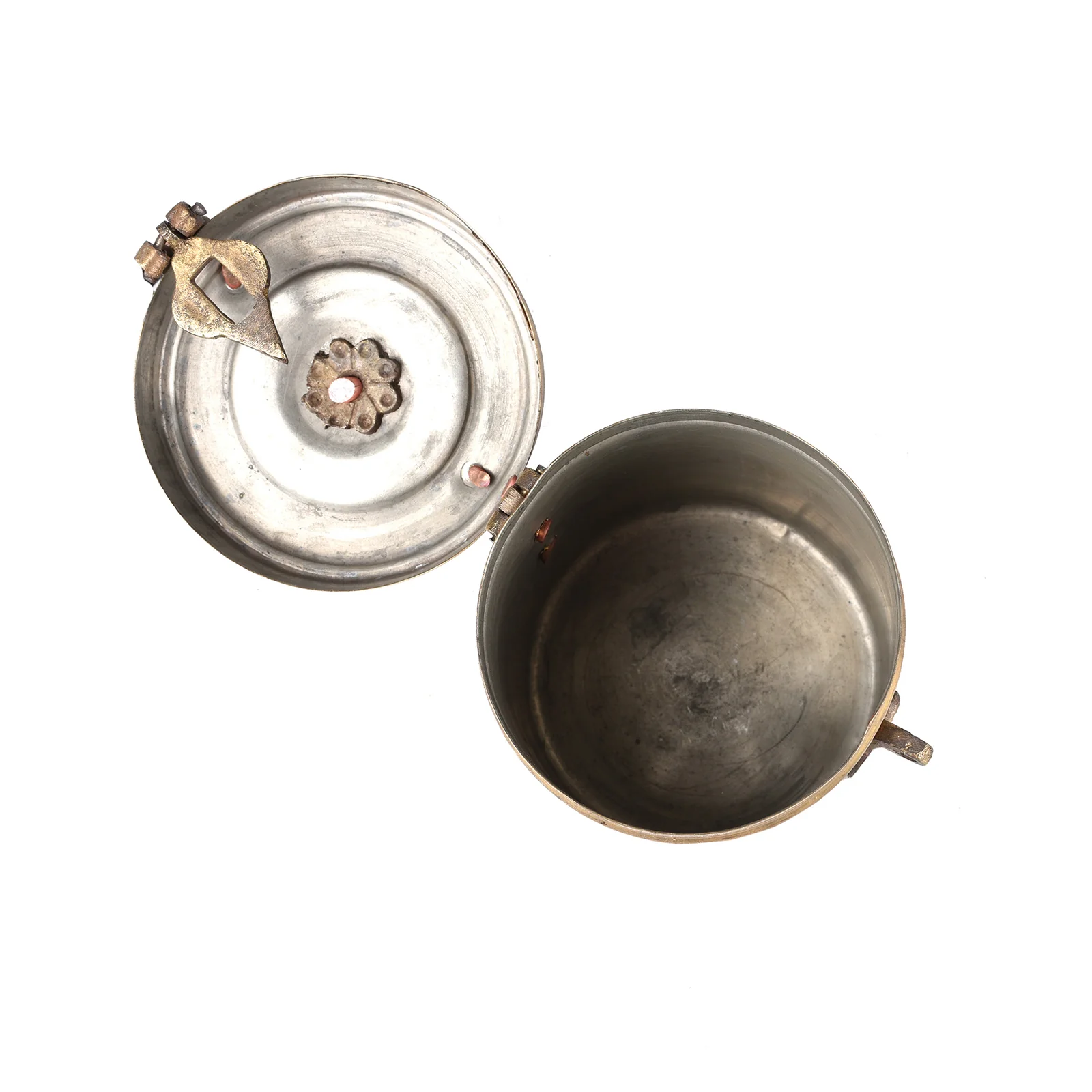 Small Vintage Brass Food Caddy From Bombay - Ca 1920 - Image 4