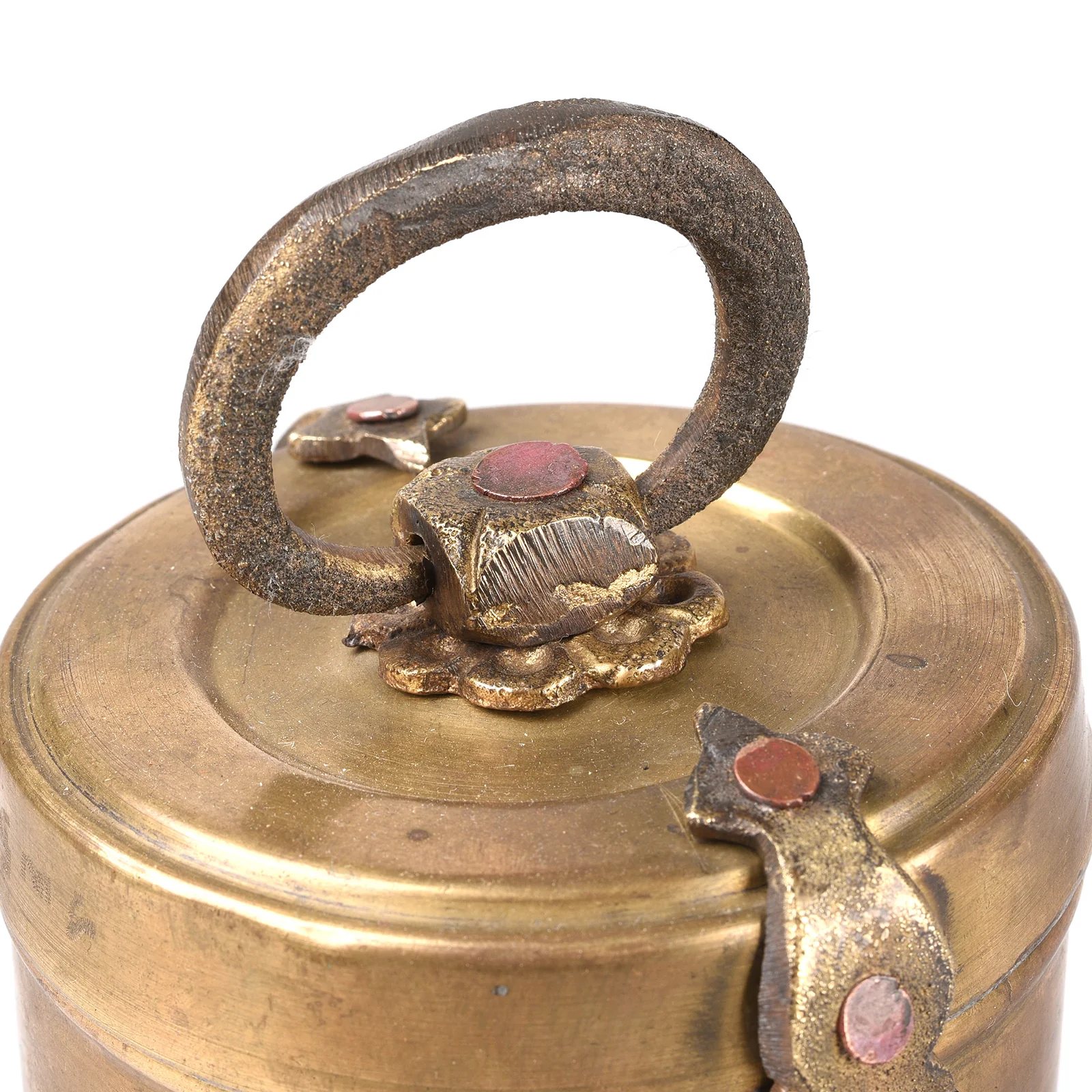 Small Vintage Brass Food Caddy From Bombay - Ca 1920 - Image 5