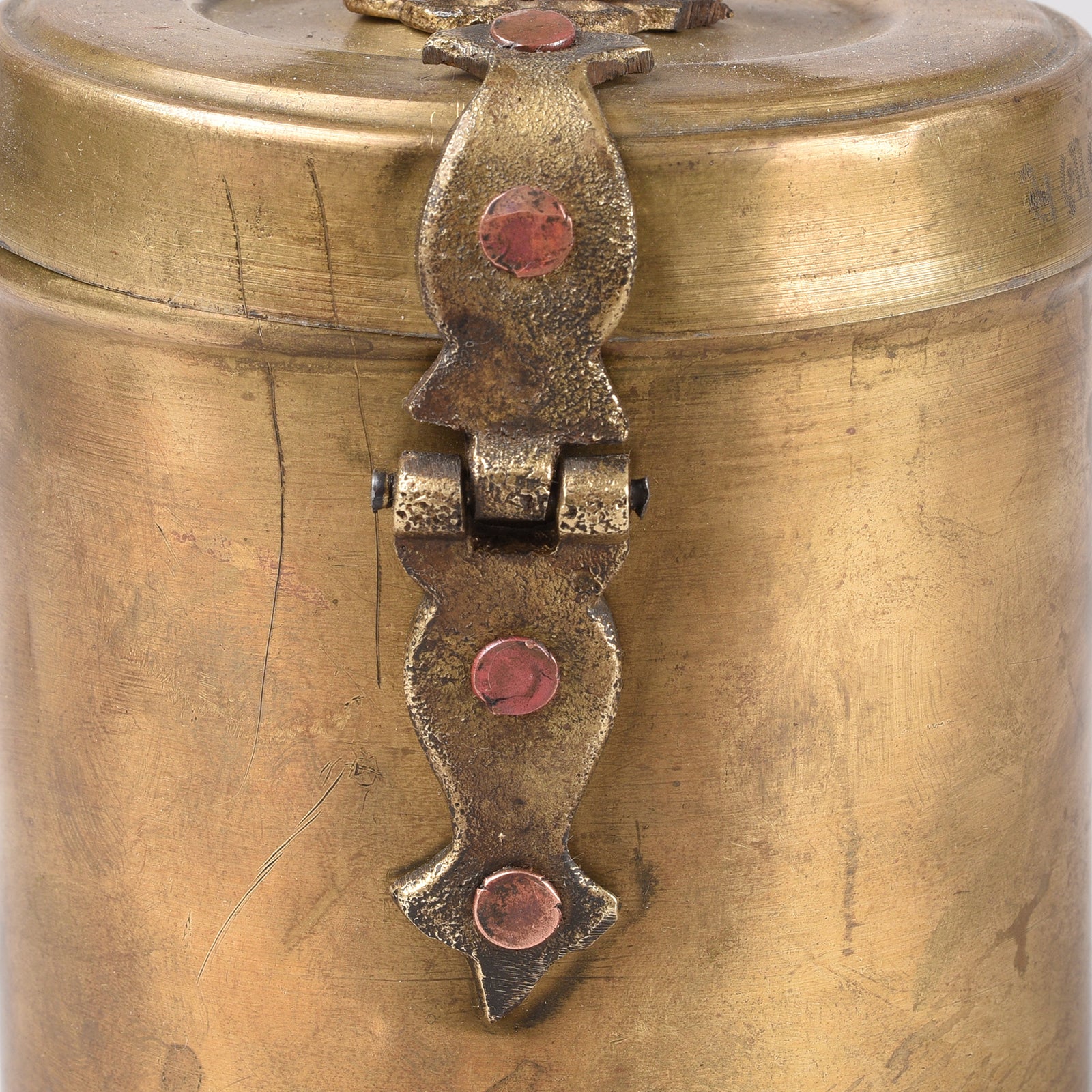 Small Vintage Brass Food Caddy From Bombay - Ca 1920 - Image 6