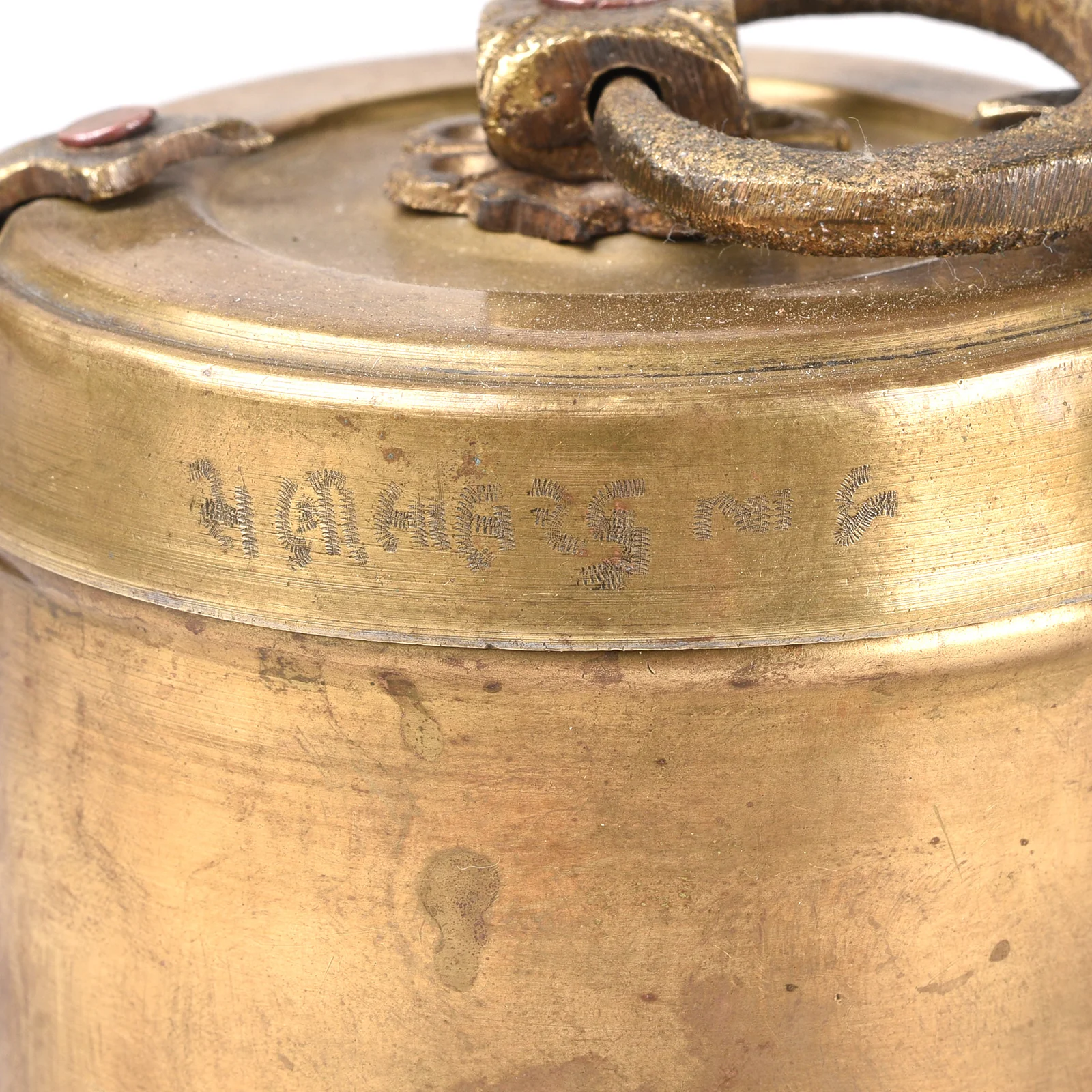Small Vintage Brass Food Caddy From Bombay - Ca 1920 - Image 7