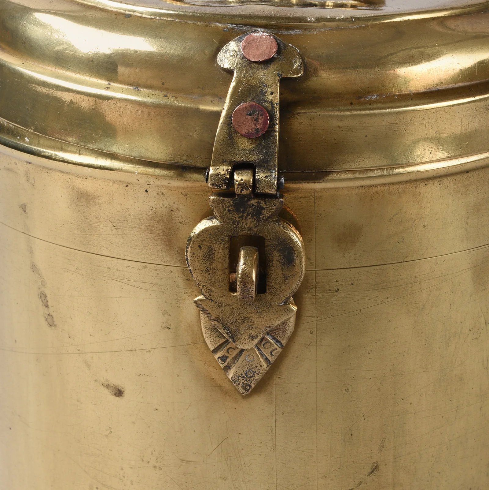 Vintage Indian Brass Food Caddy From Bombay - Ca 1920 - Image 3