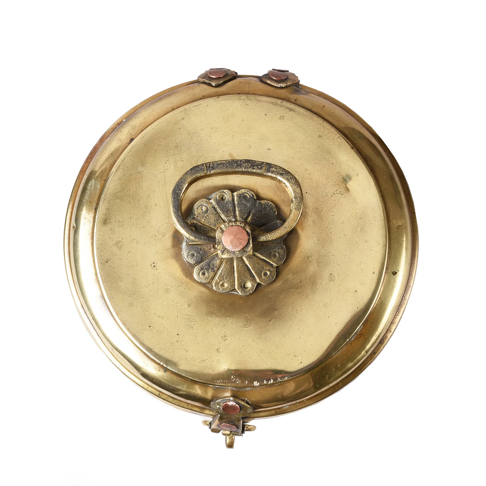 Vintage Indian Brass Food Caddy From Bombay - Ca 1920 - Image 4