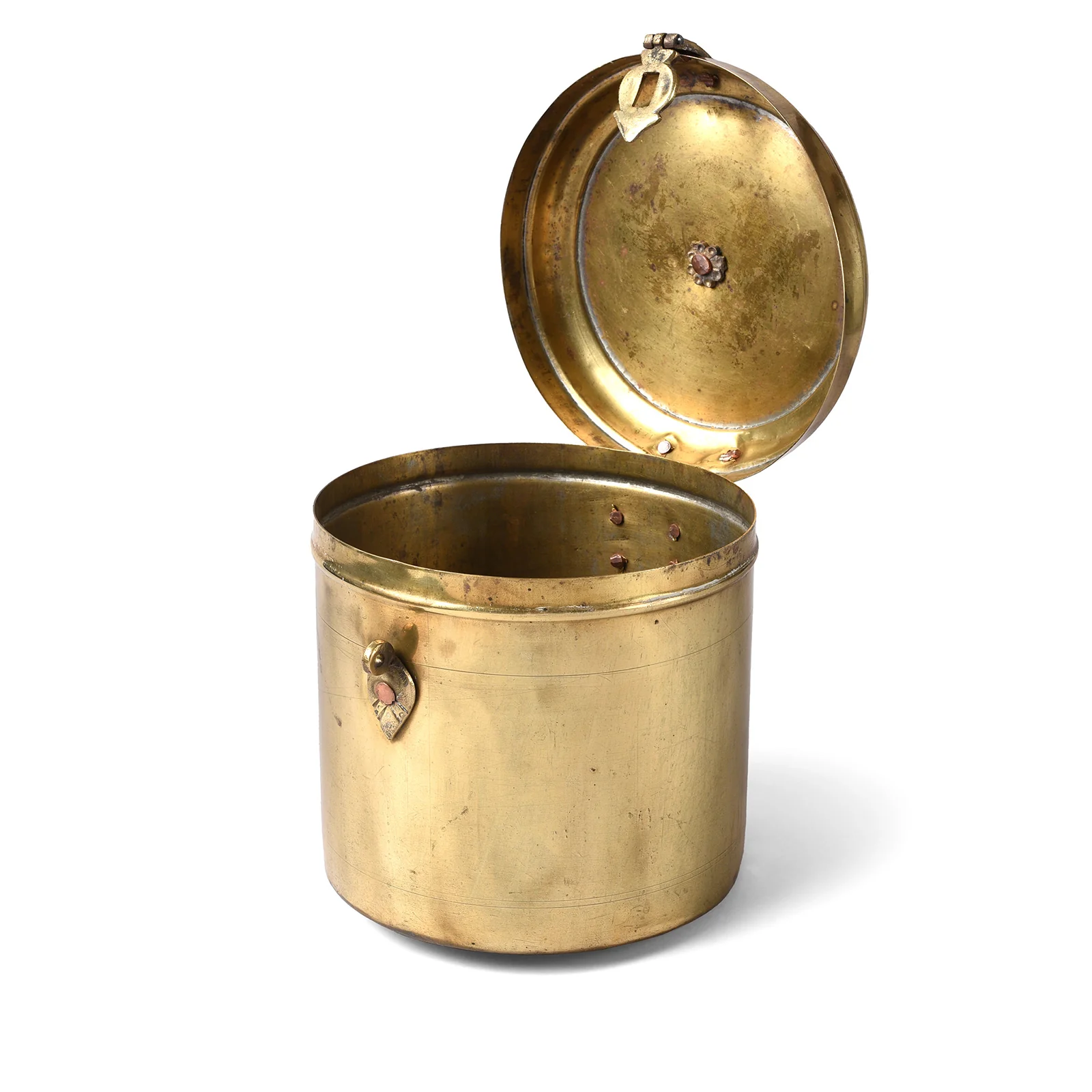 Vintage Indian Brass Food Caddy From Bombay - Ca 1920 - Image 5